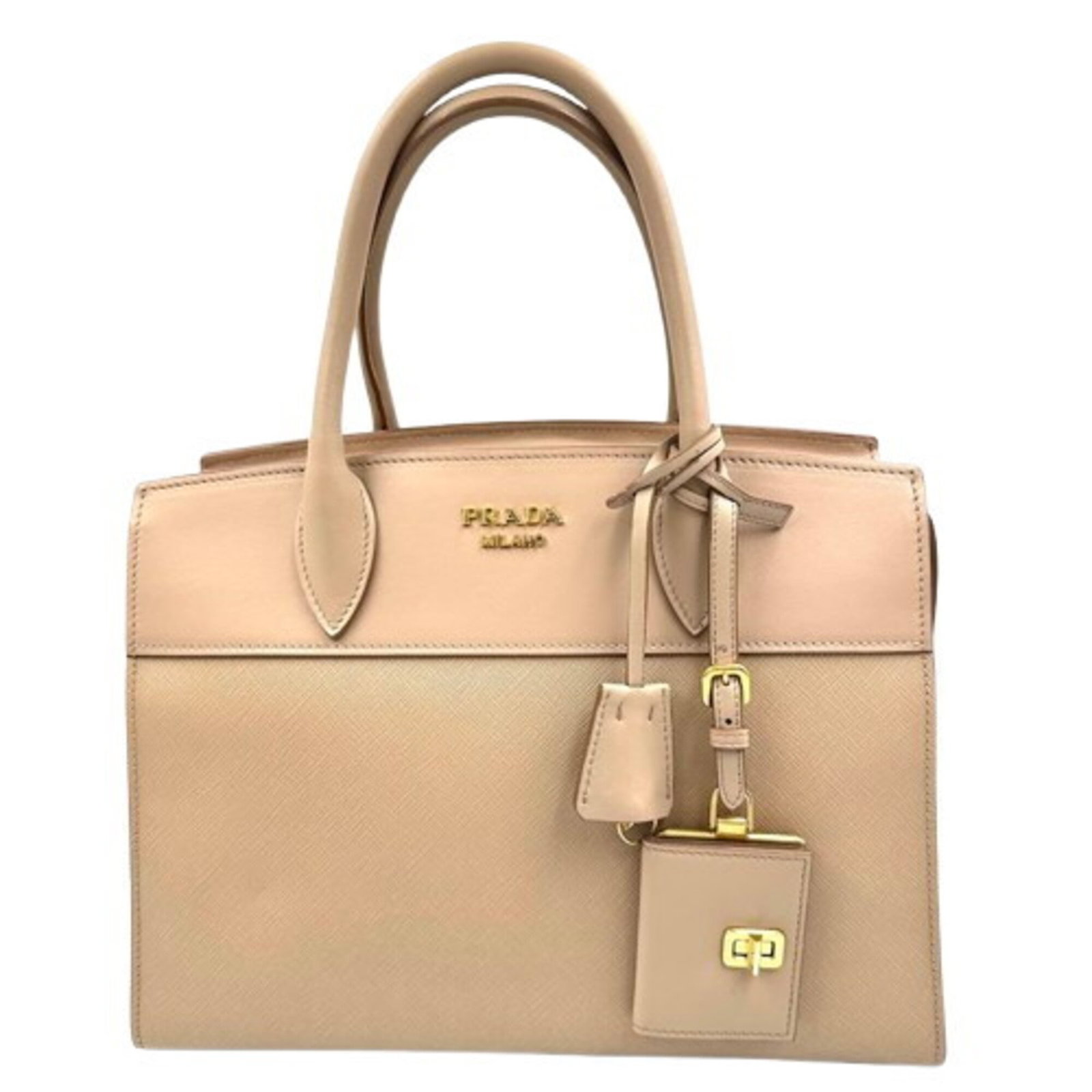 Handbag leather by Prada: Handbag leather by Prada Saffiano leather handbag from Prada, measuring 22cm x 29.5cm x 15cm, offering a sleek and stylish design. This premium leather handbag features the iconic Saffiano material