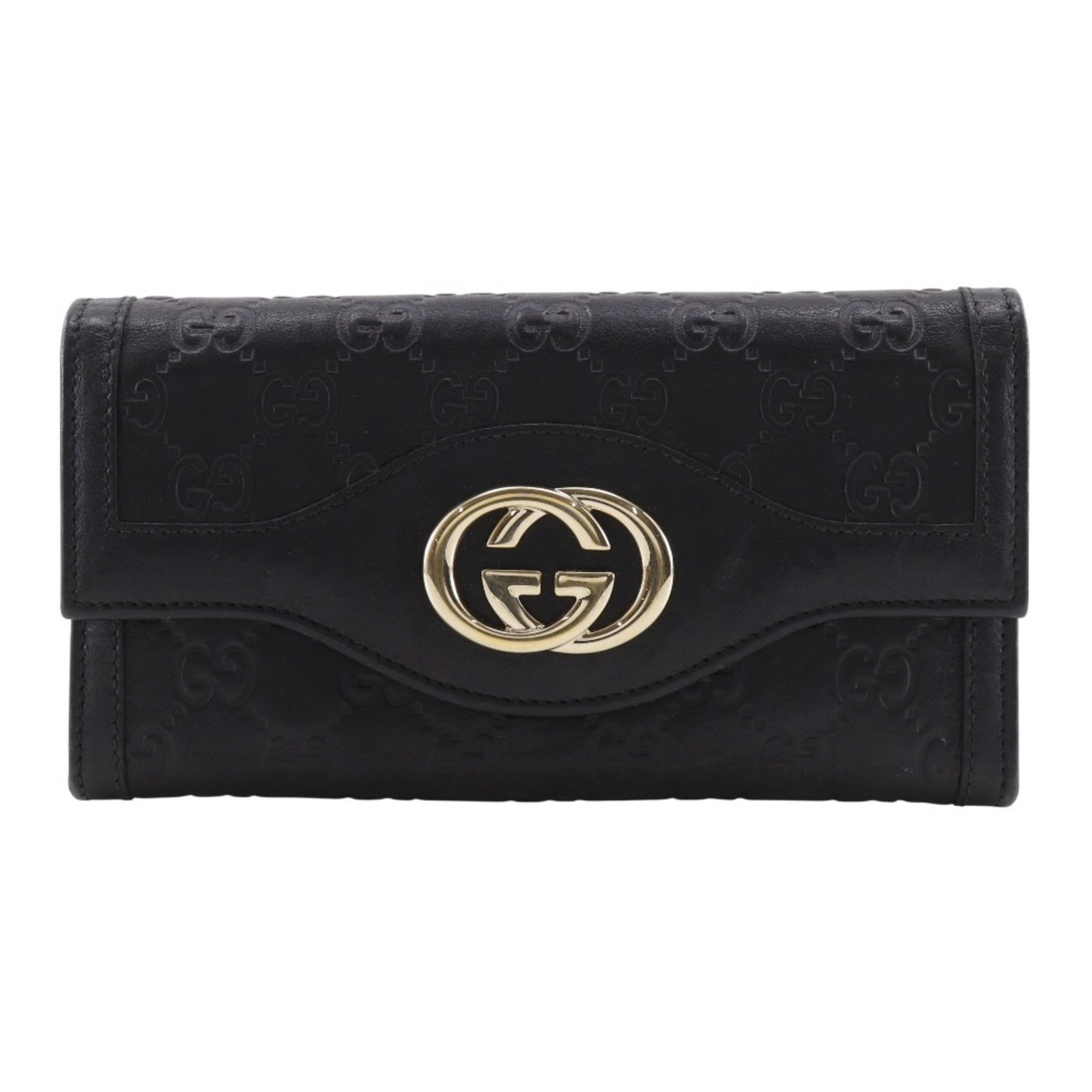 Gucci wallet leather bi fold: Gucci wallet leather bi fold Black leather bi-fold wallet from Gucci, measuring 11cm x 19cm x 3cm. Comes with a dust bag for protection and storage. A classic design from the renowned luxury brand. It