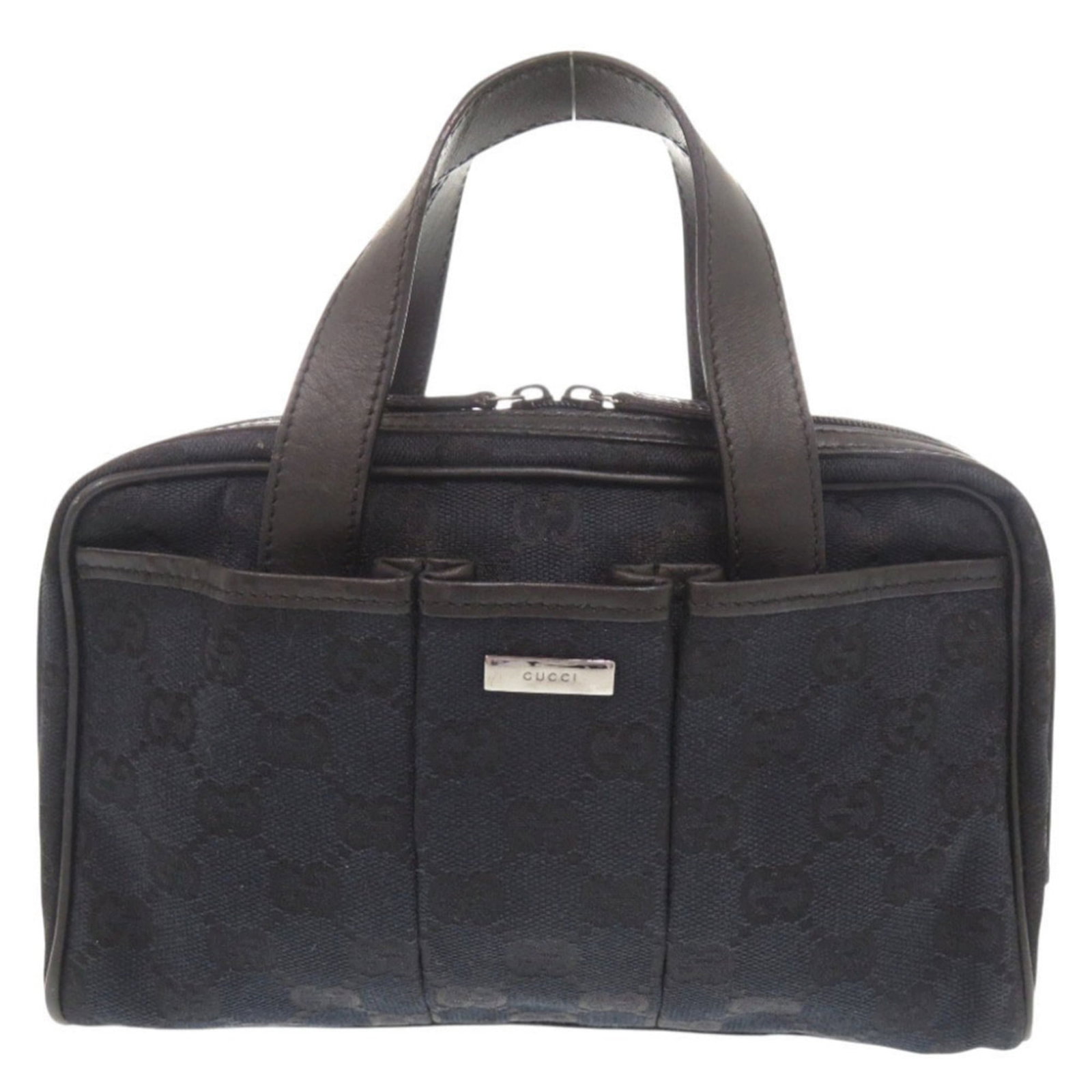Gucci Handbag Gg Canvas: Gucci Handbag Gg Canvas Gucci's iconic GG canvas handbag, crafted from high-quality material and boasting the signature interlocking G logo. This stylish black bag measures 12.5cm x 20.5cm x 5.5cm, ma