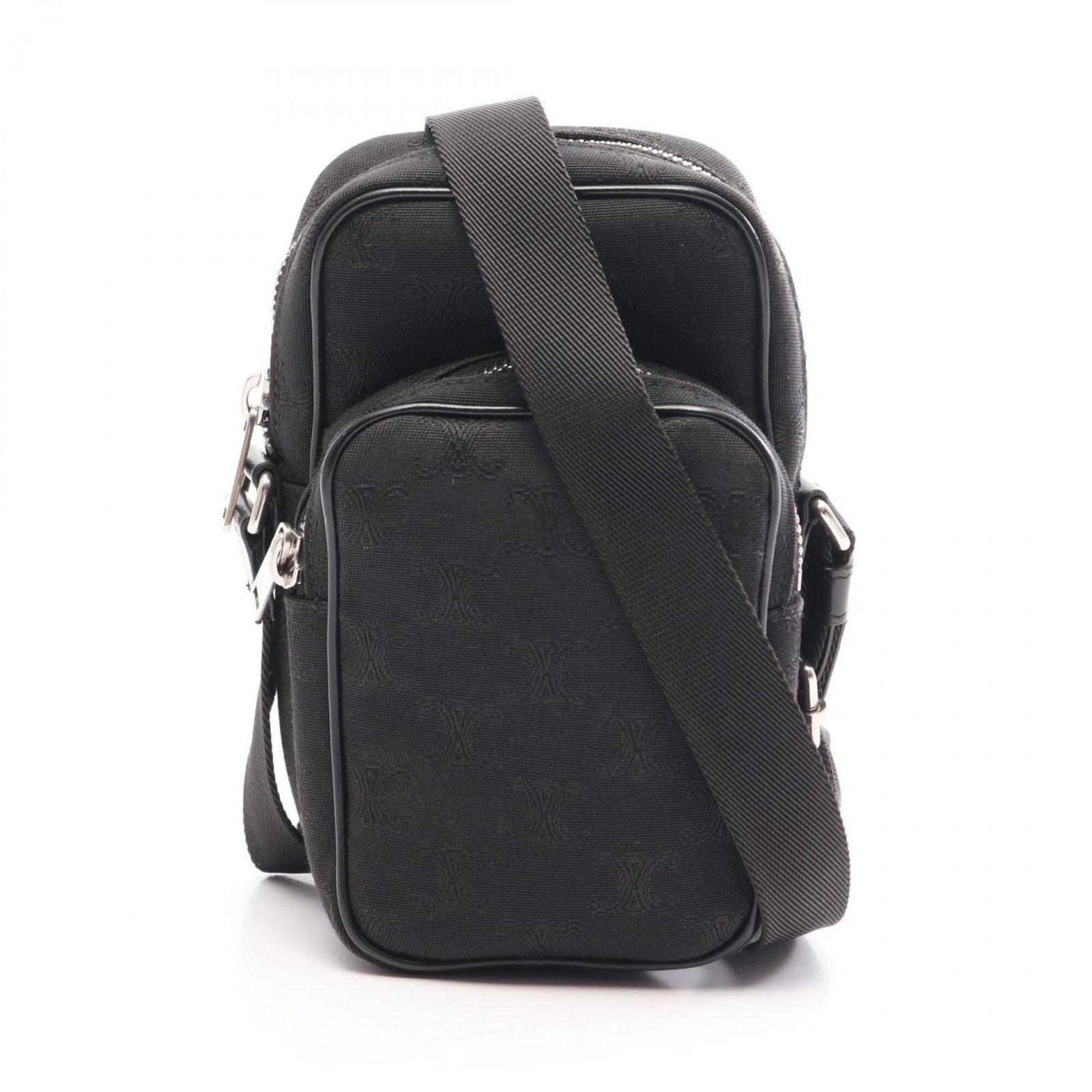 Canvas leather messenger bag shoulder bag: Canvas leather messenger bag shoulder bag Canvas leather messenger bag with shoulder strap, featuring a sleek black design. Made from high-quality canvas and leather materials, this stylish bag