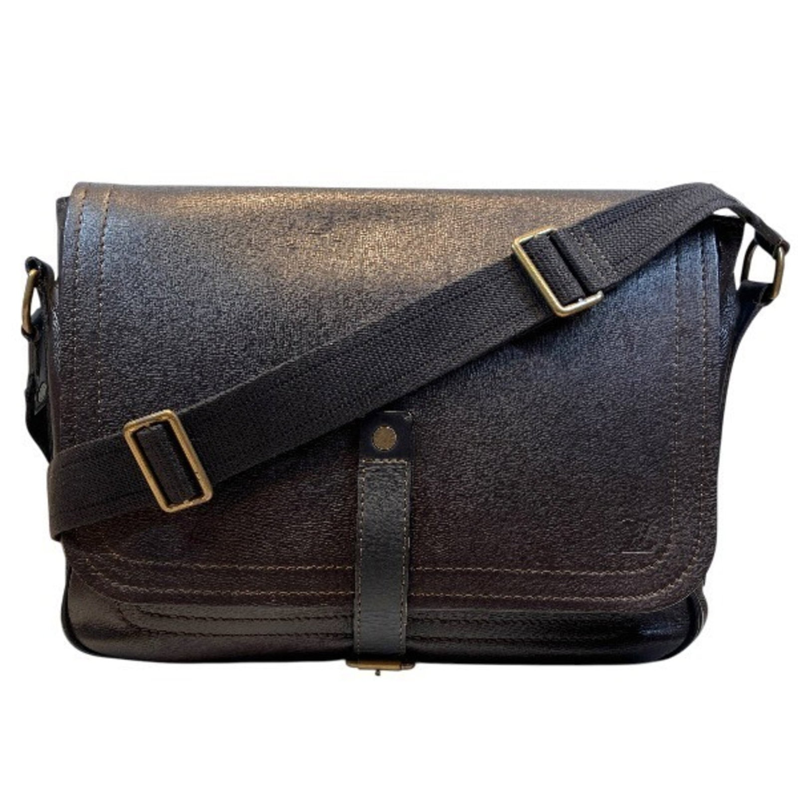 Messenger bag leather handbag Louis Vuitton: Messenger bag leather handbag Louis Vuitton Item Specifics: Brand: Louis Vuitton Type: Handbag, Messenger bag Material: Leather Color: Coffee, Dark brown Gender: Men Size (HxWxD): 32cm x 40cm x 8cm /