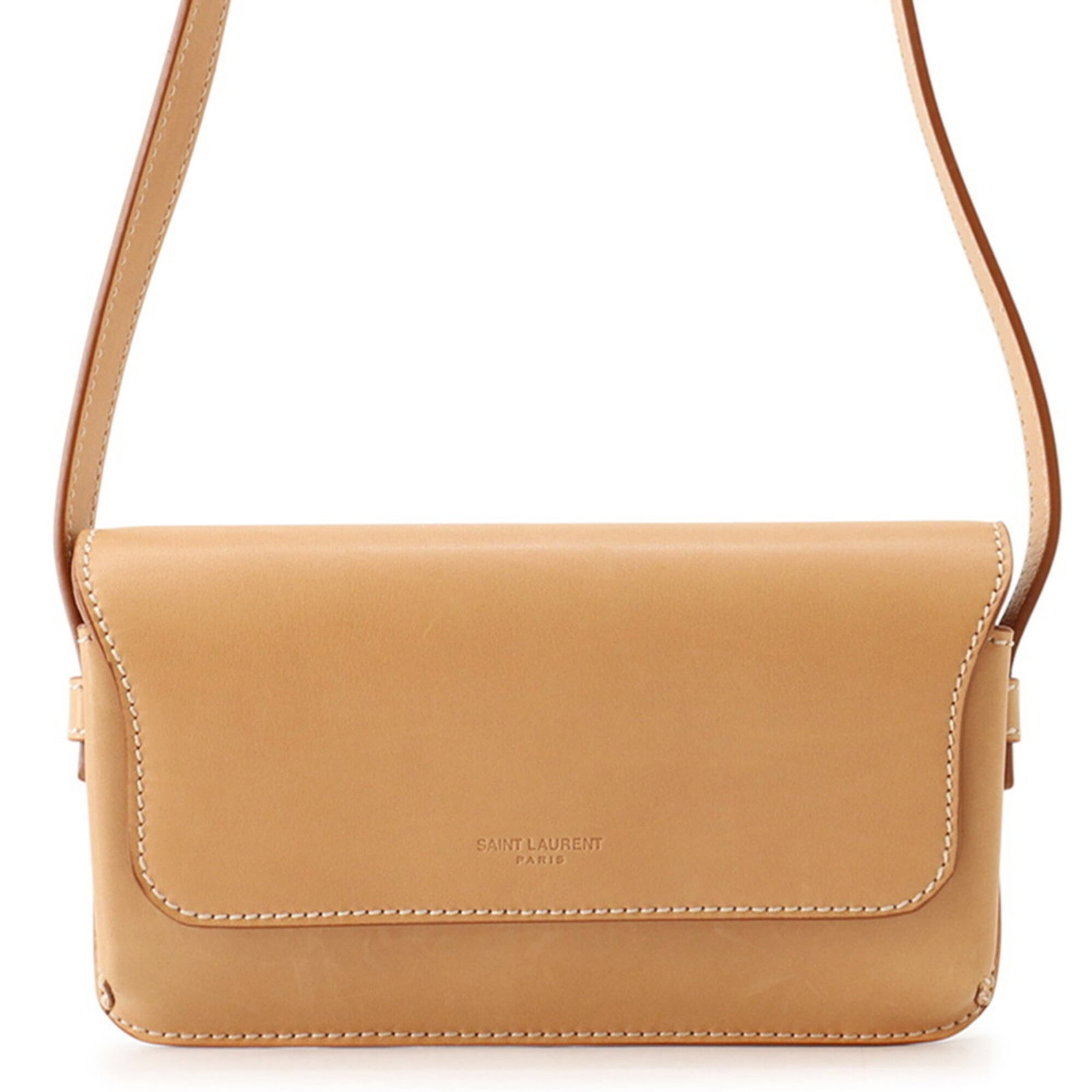 Saint Laurent Yves Handbag Leather Shoulder Bag: Saint Laurent Yves Handbag Leather Shoulder Bag The Saint Laurent Yves Handbag Leather Shoulder Bag boasts a sleek, beige leather design with precise measurements. Measuring just 10.5cm x 18.5cm x