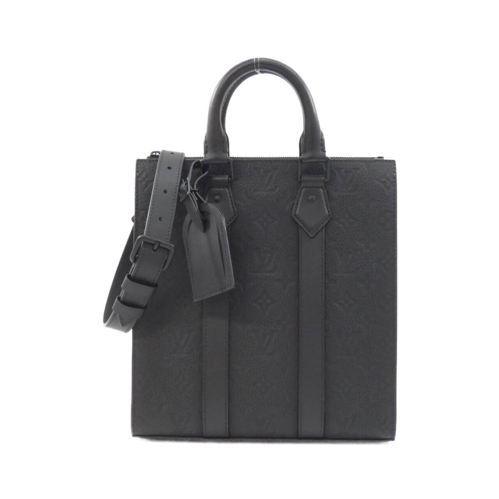 Louis Vuitton Handbag Leather: Louis Vuitton Handbag Leather Louis Vuitton Handbag Leather features high-quality calf leather construction, with a sleek black finish and precise dimensions. The bag's classic design makes it a