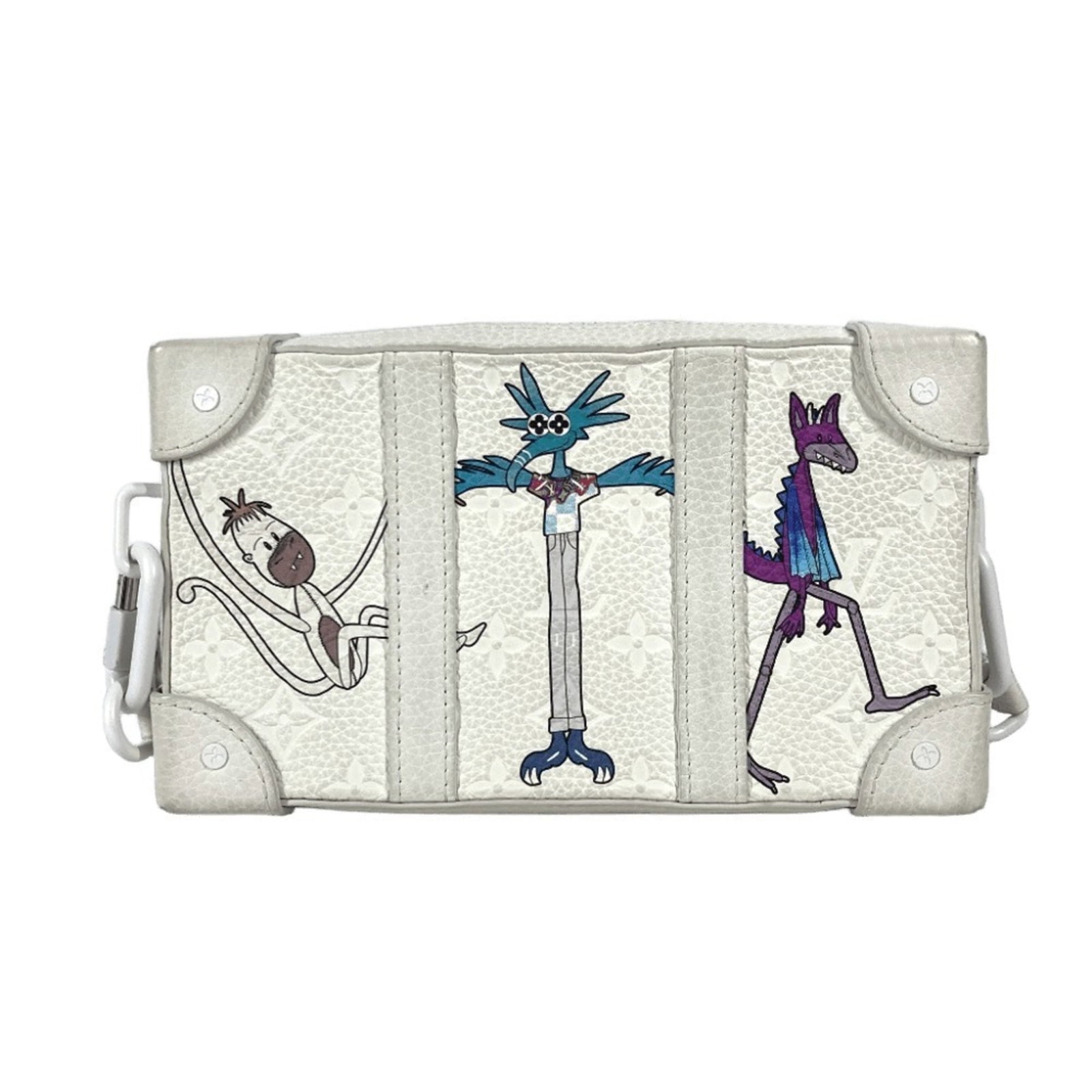 Louis Vuitton leather clutch bag shoulder bag: Louis Vuitton leather clutch bag shoulder bag Taurillon leather craftsmanship shines in this Louis Vuitton white shoulder bag, boasting clean lines and a compact size. With its classic design and prem