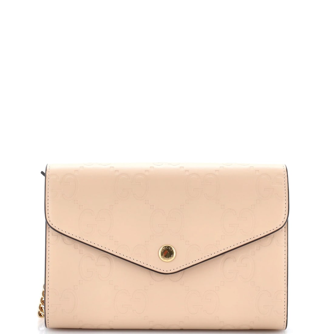 Gucci wallet leather chain envelope: Gucci wallet leather chain envelope This Gucci wallet leather chain envelope features the iconic Envelope Wallet on Chain style, with neutral exterior and interior colors. The Guccissima leather exter