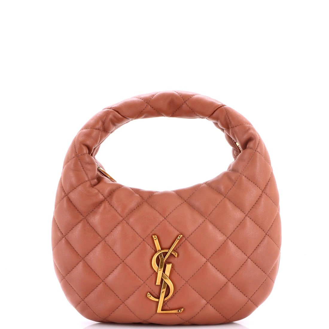 Icarino Quilted Leather Saint Laurent Bag: Icarino Quilted Leather Saint Laurent Bag The Icarino Quilted Leather Saint Laurent Bag boasts a striking pink quilted leather exterior, adding a pop of color to any outfit. With its unique hobos styl