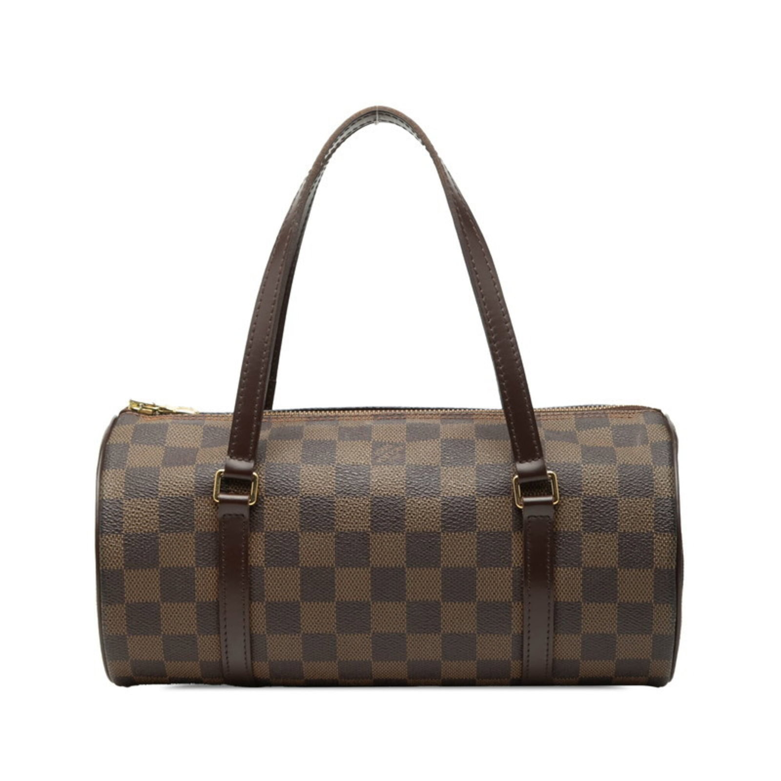 Vuitton Pvc Leather Handbag Louis: Vuitton Pvc Leather Handbag Louis Vuitton's iconic design meets modern materials in this Louis handbag, featuring a unique blend of PVC and leather construction. The classic brown color and sleek dime