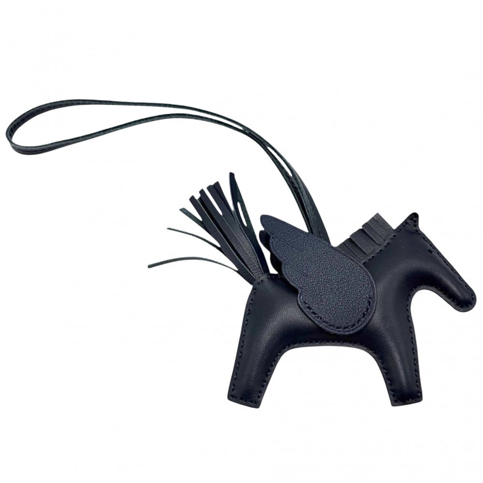 Milo Agneau Keyring Hermes: Milo Agneau Keyring Hermes The Milo Agneau Keyring Hermes features a striking navy color and is crafted from high-quality agneau material. With its unique size and design, this keyring stands out as a