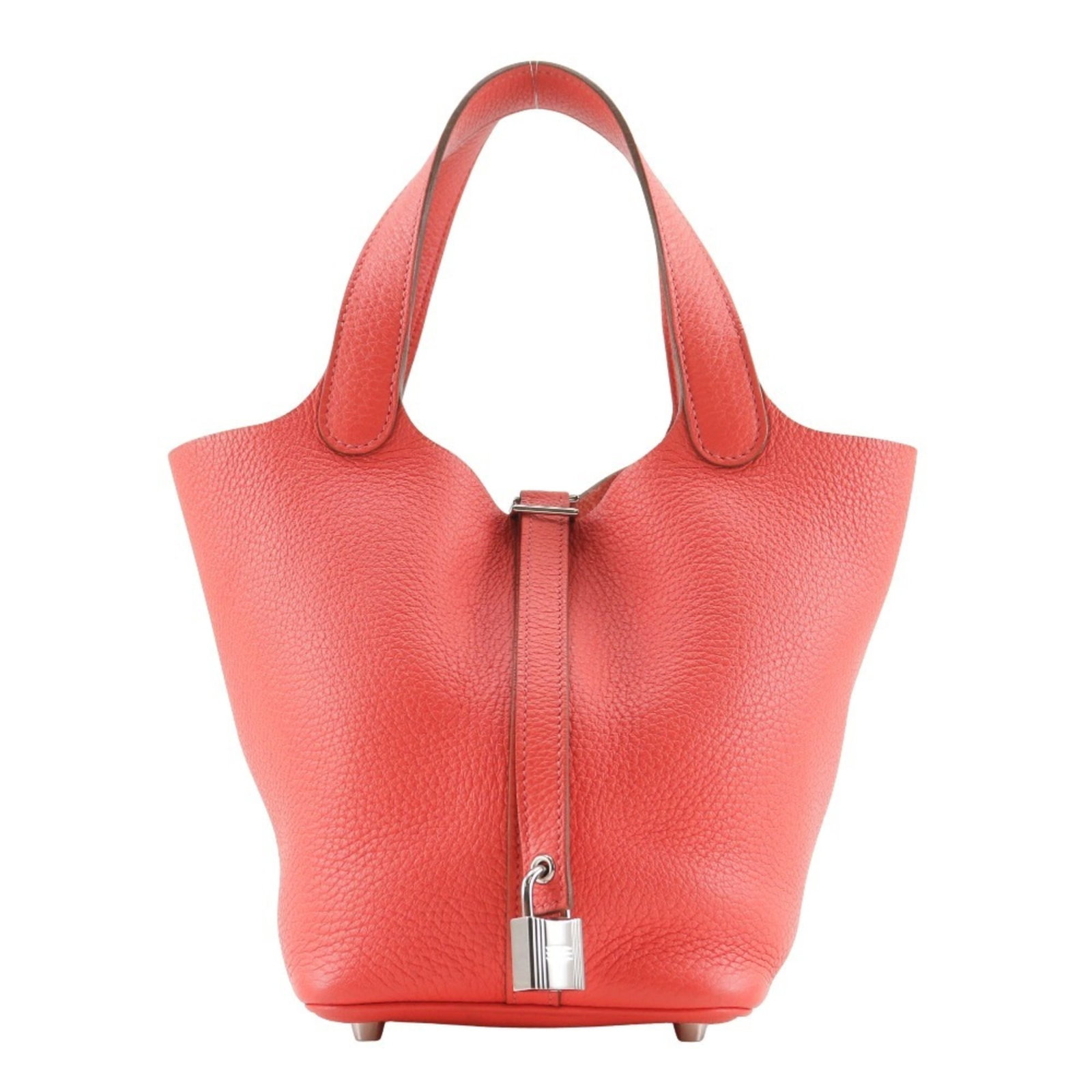 Hermes Handbag Taurillon Leather Clemence: Hermes Handbag Taurillon Leather Clemence The Herm?s Taurillon Leather Clemence handbag boasts sleek, sophisticated design with its signature pink hue and silver hardware. Made from high-quality Tauri