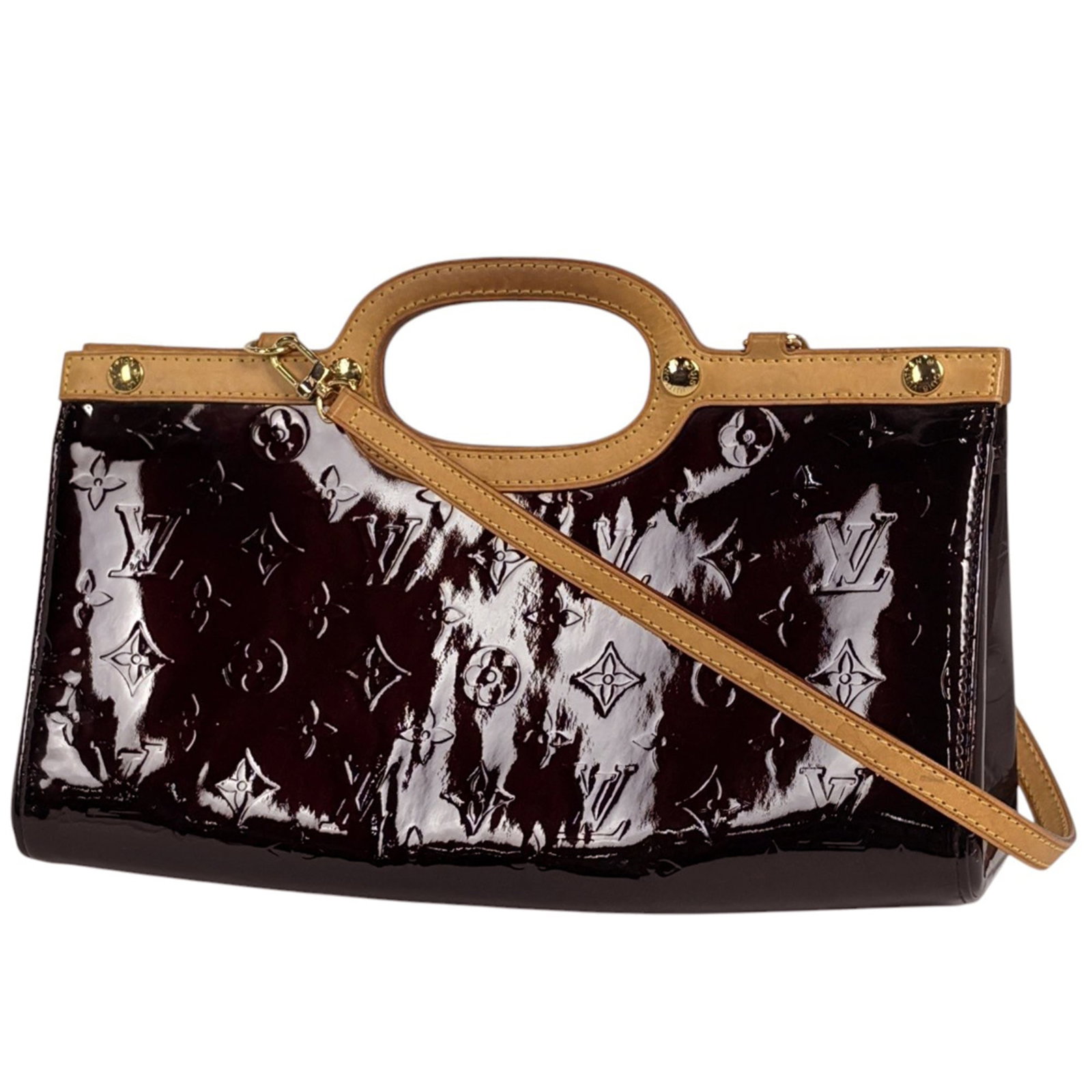 Louis Vuitton Handbag Shoulder Bag Monogram Vernis: Louis Vuitton Handbag Shoulder Bag Monogram Vernis Monogram Vernis, the iconic Louis Vuitton design, takes center stage in this stunning shoulder bag. With its signature Amarante color and timeless