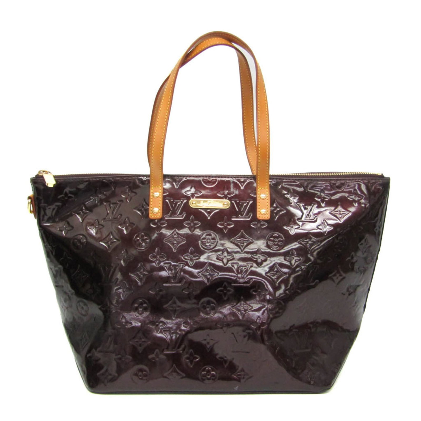 Vernis Monogram Shoulder Bag Vuitton Louis: Vernis Monogram Shoulder Bag Vuitton Louis Monogram Vernis shoulder bag from Louis Vuitton's iconic Bellevue GM collection, featuring the signature Monogram Vernis pattern in Amarante color. This styl
