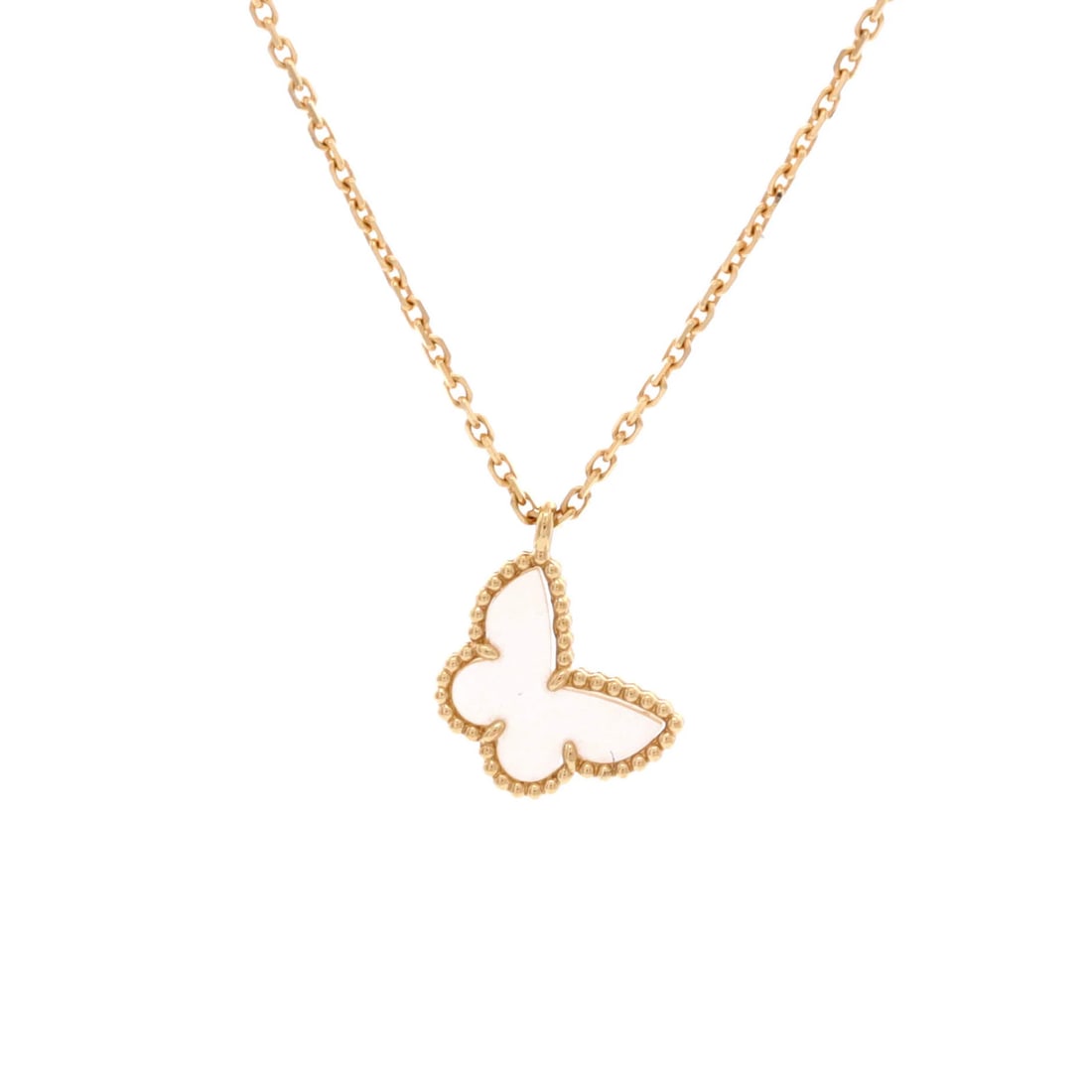 Van Cleef & Arpels Sweet Alhambra Butterfly Pendant Necklace 18K Yellow Gold: Van Cleef & Arpels Sweet Alhambra Butterfly Pendant Necklace 18K Yellow Gold 18K Yellow Gold Sweet Alhambra Butterfly Pendant Necklace boasts an elegant design, featuring the iconic Van Cleef &
