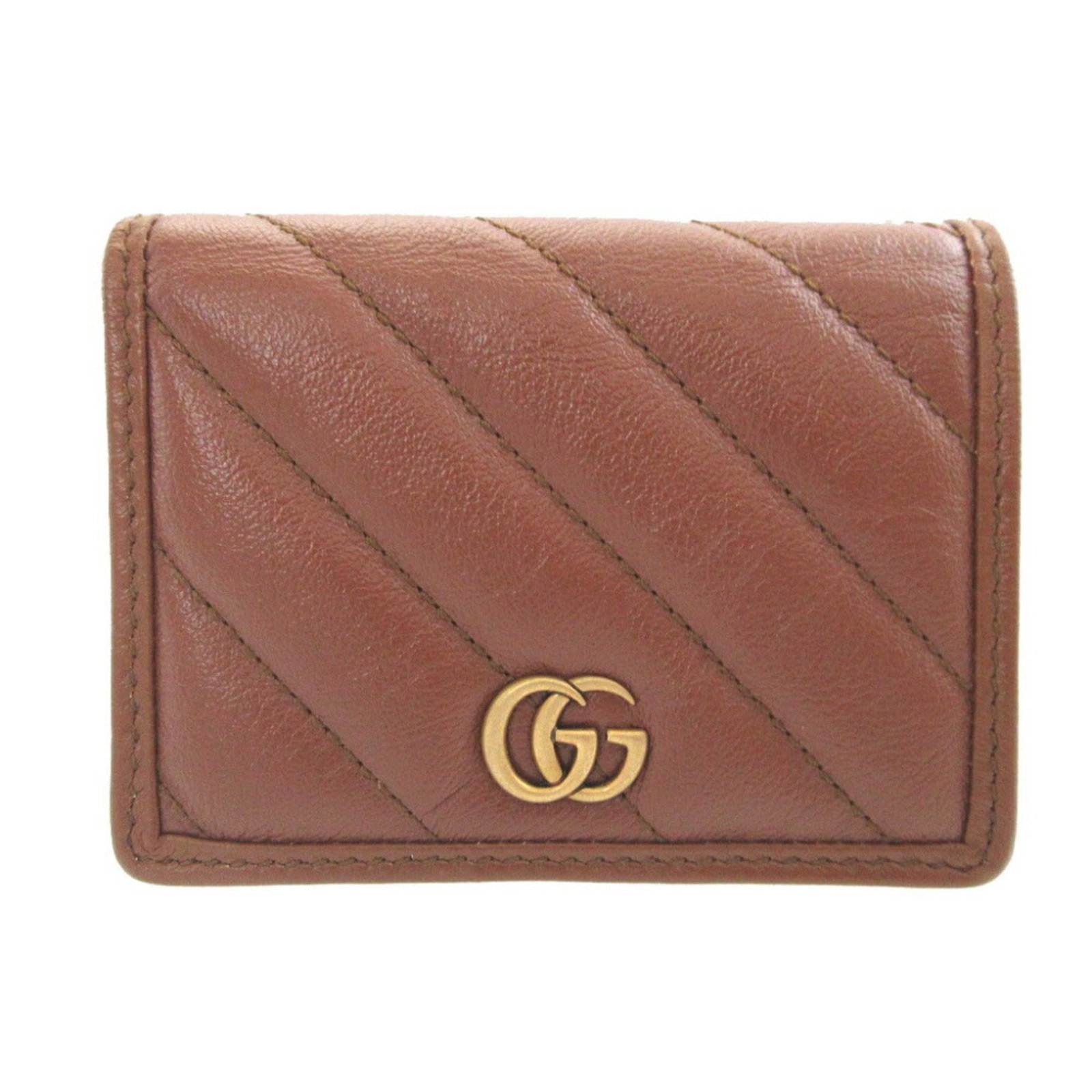 Coin purse leather case: Coin purse leather case Brown leather coin purse case from Gucci, featuring a classic design with clean lines and elegant proportions. Measuring 8.3cm x 11cm x 2.5cm, it comes in a sturdy box and