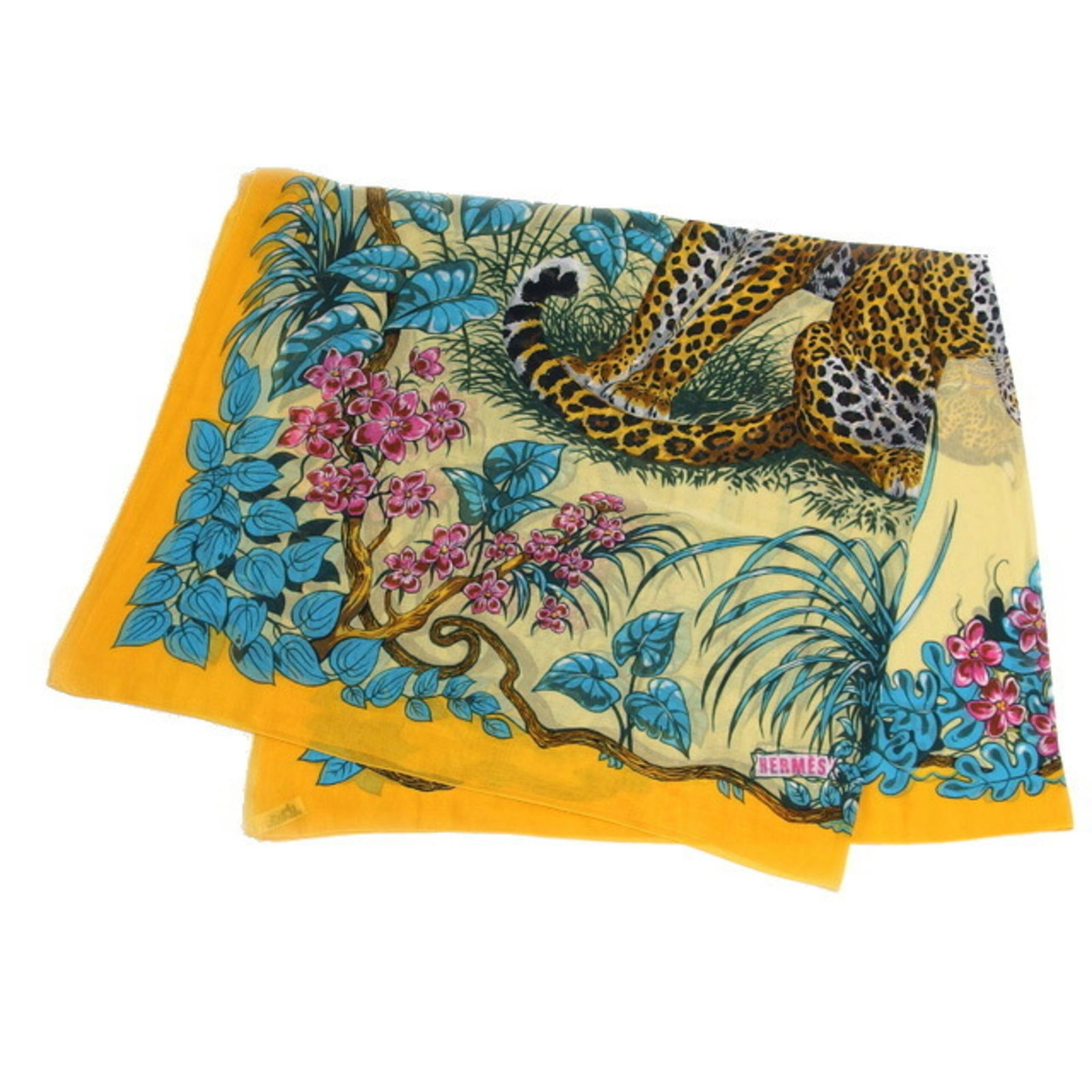 Hermes Stole Cotton 100%: Hermes Stole Cotton 100% The Hermes stole is made from high-quality cotton, providing a soft and comfortable wear. Its vibrant green, multi-color, and yellow hues create a visually striking design