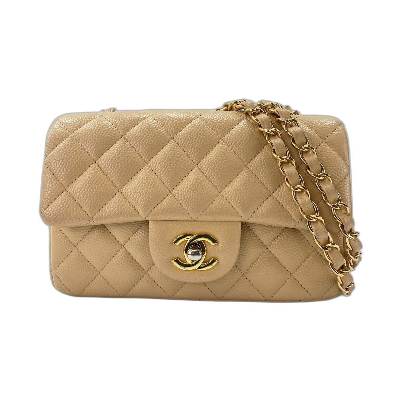Shoulder Bag by Chanel: Shoulder Bag by Chanel The Chanel shoulder bag boasts a classic design with clean lines and a timeless beige color. Measuring 11cm x 20cm x 7cm, it features a sturdy construction and adjustable strap 