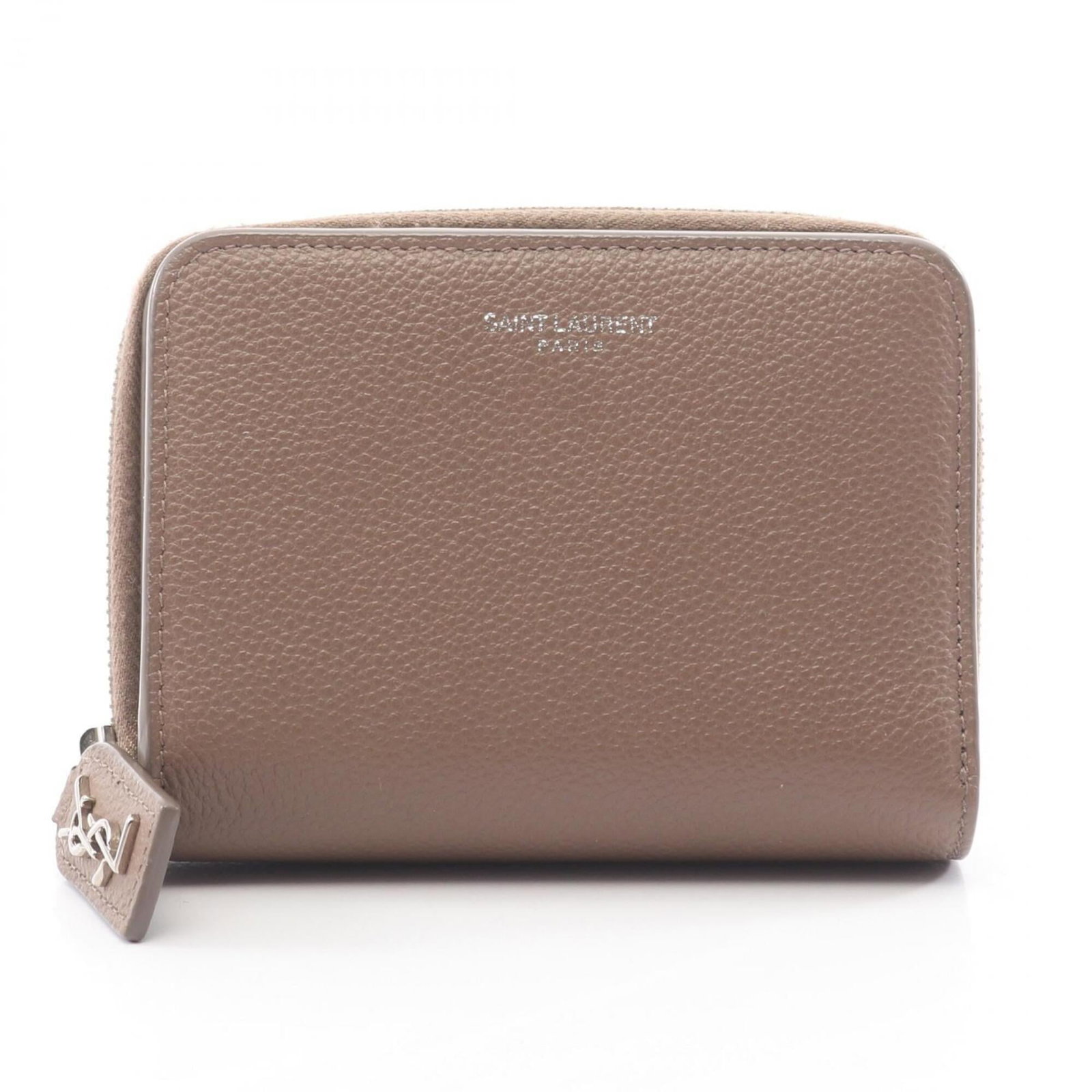 Saint Yves Leather Bi Fold Wallet: Saint Yves Leather Bi Fold Wallet The Saint Yves Leather Bi Fold Wallet boasts sleek, gray leather construction with precise dimensions, measuring 9cm x 12cm x 2.5cm. Its bi-fold design provides a