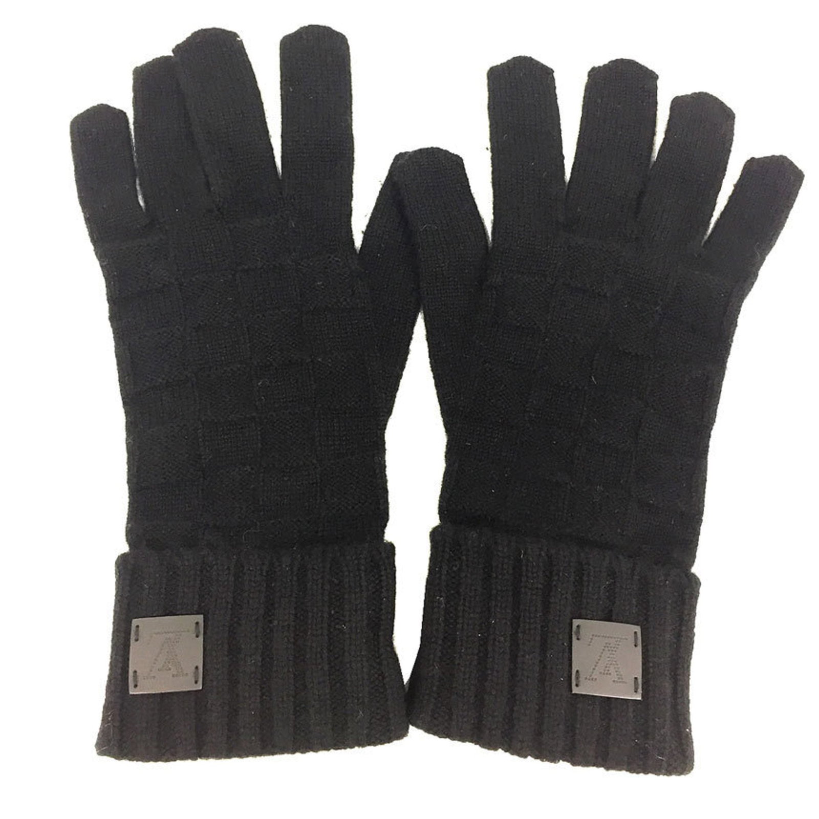Cashmere Gloves Louis Vuitton: Cashmere Gloves Louis Vuitton Cashmere gloves from Louis Vuitton, featuring the iconic Damier pattern in black. Made from high-quality cashmere, these warm gloves offer a luxurious touch. Comes with a