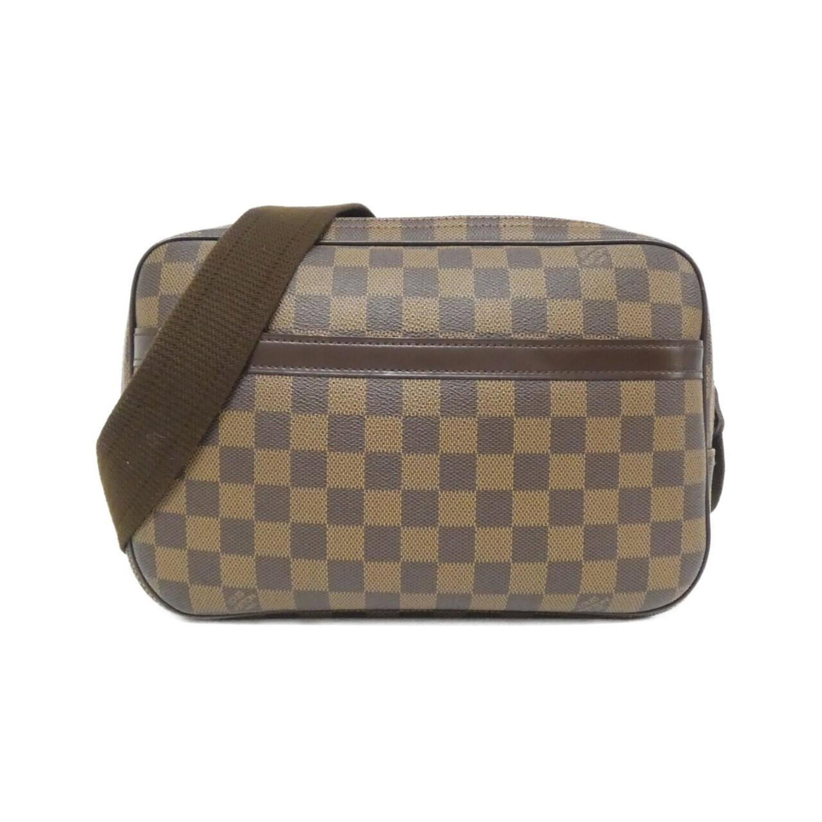 Shoulder bag coated canvas by Louis Vuitton: Shoulder bag coated canvas by Louis Vuitton Coated canvas by Louis Vuitton, a timeless and stylish shoulder bag in brown. Measuring 21cm x 28cm x 11cm, it features a classic design with clean lines