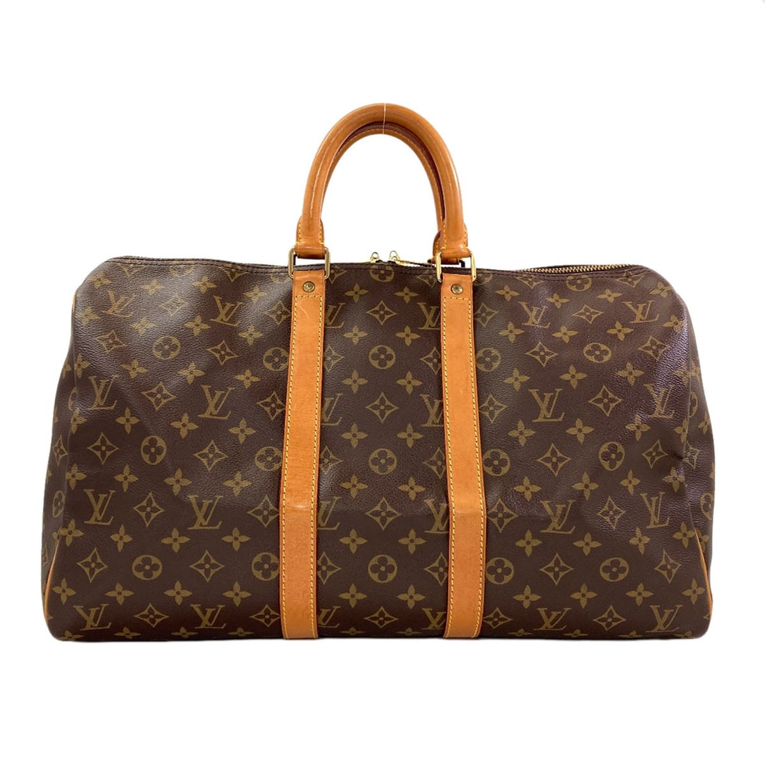 Louis Vuitton M41428 Kiepol 45 Boston Monogram Canvas Bag: Louis Vuitton M41428 Kiepol 45 Boston Monogram Canvas Bag Brown Monogram Canvas Bag with Classic Design. This Louis Vuitton M41428 Kiepol 45 Boston bag features the iconic monogram canvas exterior in