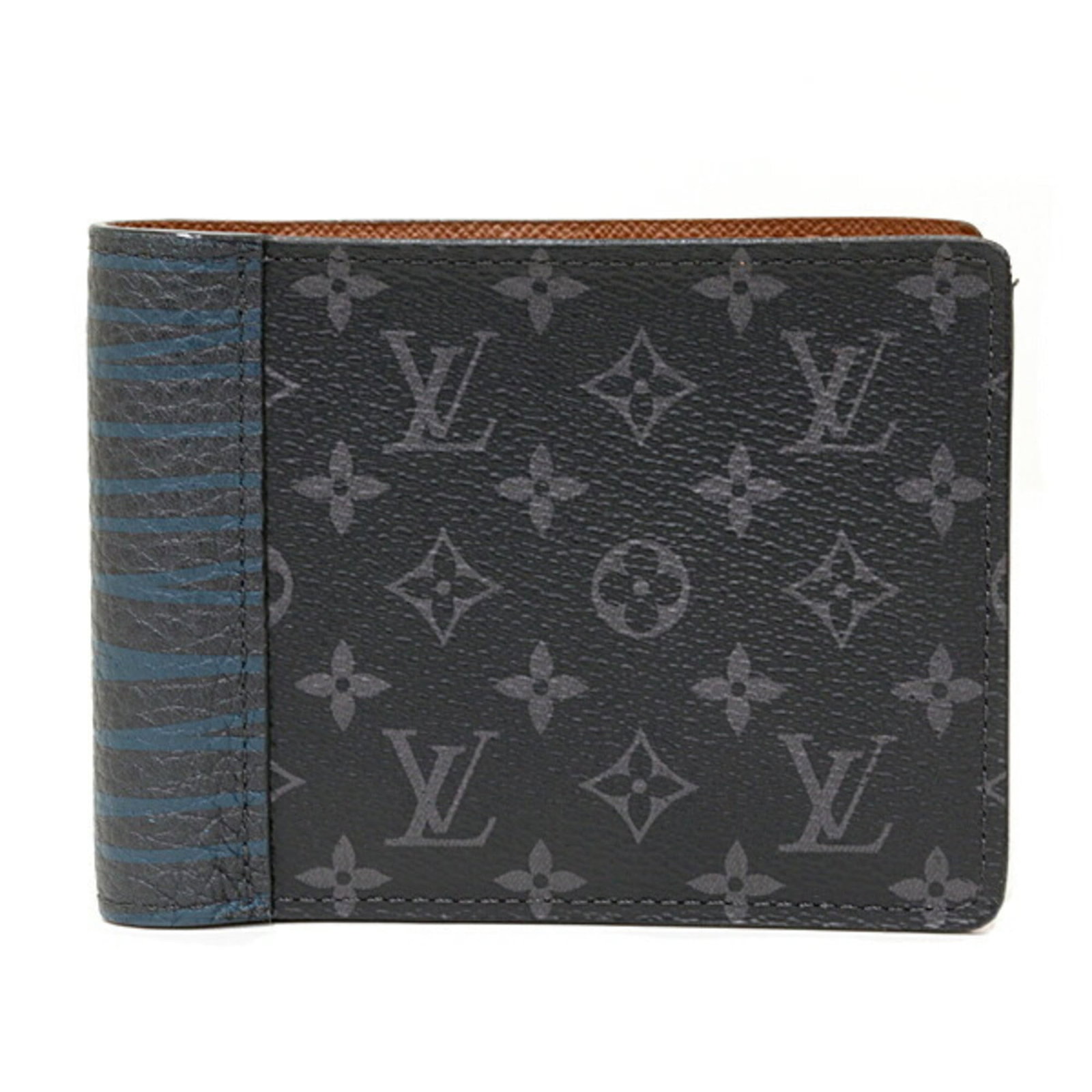 Louis Vuitton Wallet Bi Fold Monogram Eclipse Leather: Louis Vuitton Wallet Bi Fold Monogram Eclipse Leather The Louis Vuitton Wallet Bi Fold Monogram Eclipse Leather boasts sleek, modern design with the iconic Monogram Eclipse pattern. Crafted from high-