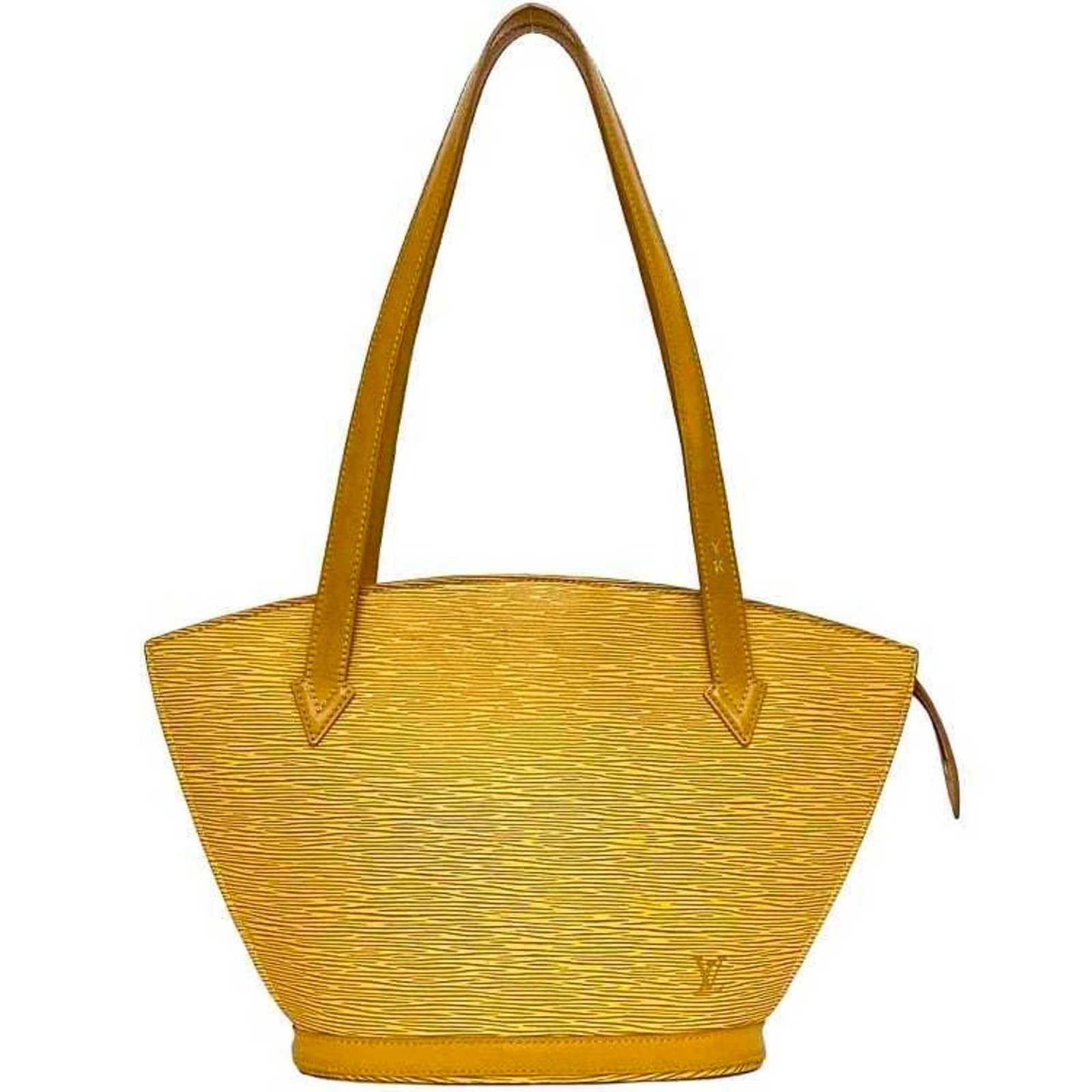 Epi Leather Louis Vuitton Tote: Epi Leather Louis Vuitton Tote Epi leather Louis Vuitton tote in bright yellow. Made from high-quality Epi leather, this classic tote bag measures 24.5cm x 10cm and features a timeless design. A