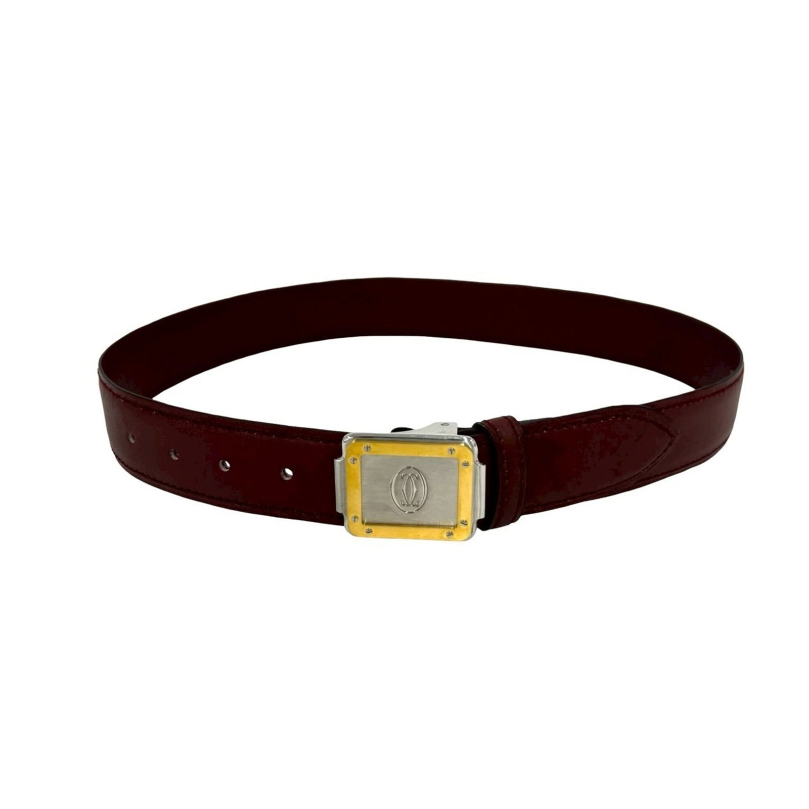 Standard Cartier Belt: Standard Cartier Belt Standard Cartier Belt features a striking red leather strap, available in lengths ranging from 56cm to 64cm. The classic design makes it a timeless accessory for women,