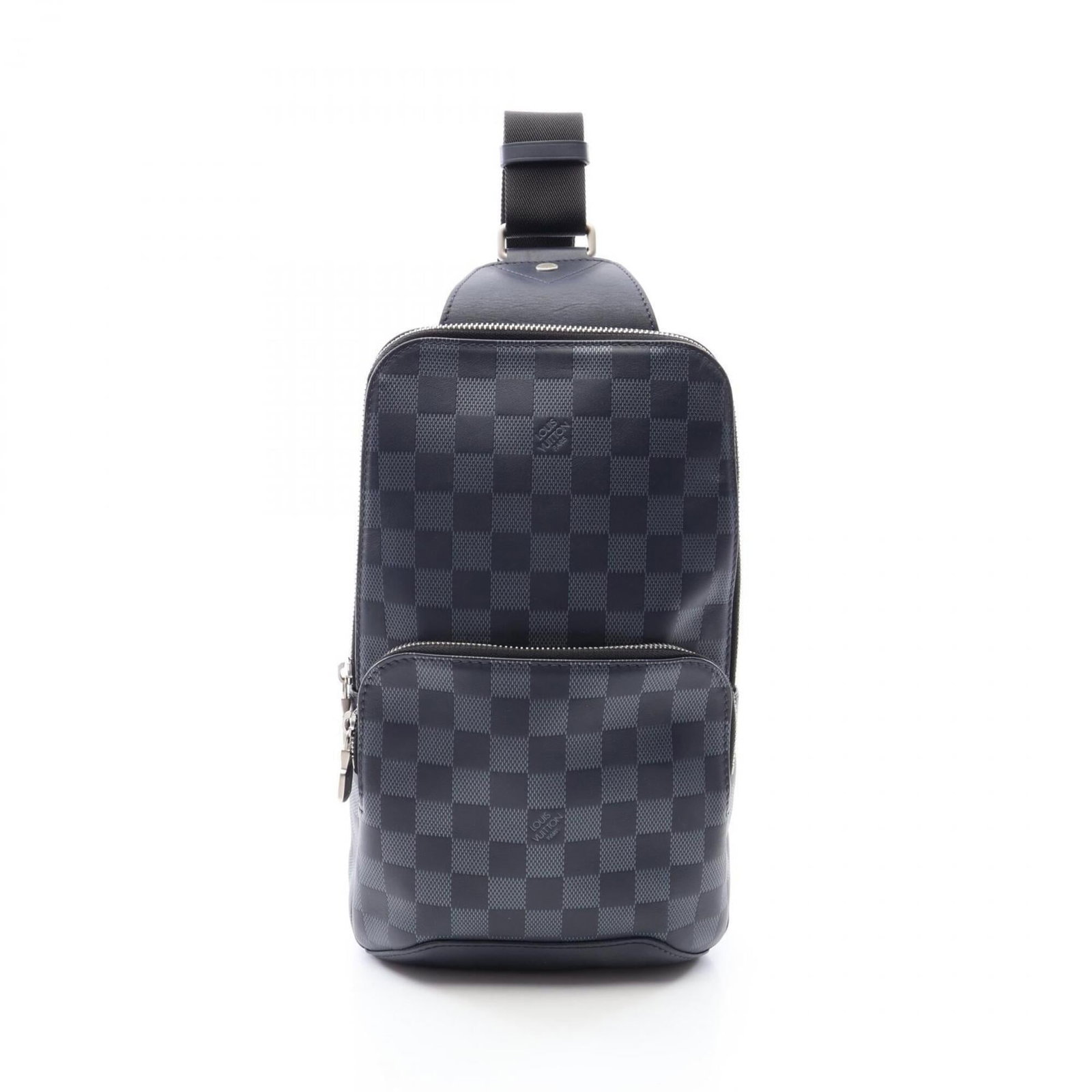 Handbag Fanny Pack Leather Louis Vuitton: Handbag Fanny Pack Leather Louis Vuitton Navy leather Louis Vuitton fanny pack with classic design and signature monogram pattern, measuring 31cm x 15cm x 5cm. Made from high-quality leather, this