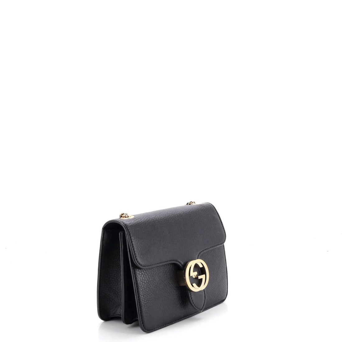 Small leather bag interlocking shoulder Gucci - 2