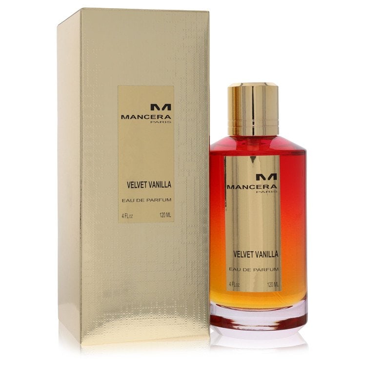 Mancera Velvet Vanilla by Mancera Eau De Parfum Spray (Unisex) 4 oz: Mancera Velvet Vanilla by Mancera Eau De Parfum Spray (Unisex) 4 oz Soft and delicate, Mancera's Velvet Vanilla Eau De Parfum Spray combines florals, musk, vanilla, and fruits in a regal and elegant