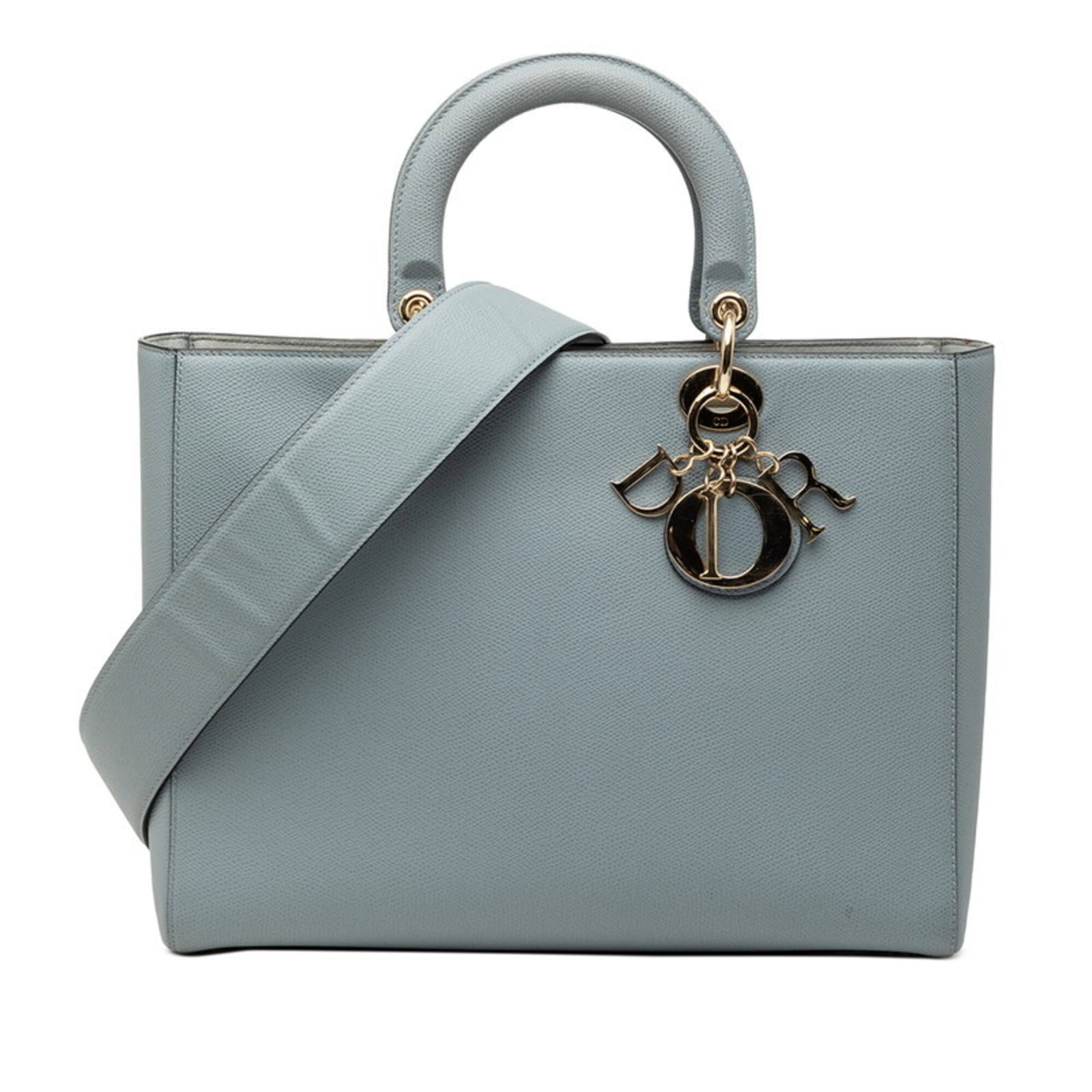 Handbag Shoulder Christian Dior Leather: Handbag Shoulder Christian Dior Leather The Christian Dior Lady Dior shoulder bag features a sleek gray leather design with a classic flap closure. Measuring 24cm x 31cm x 12cm, it has a stylish