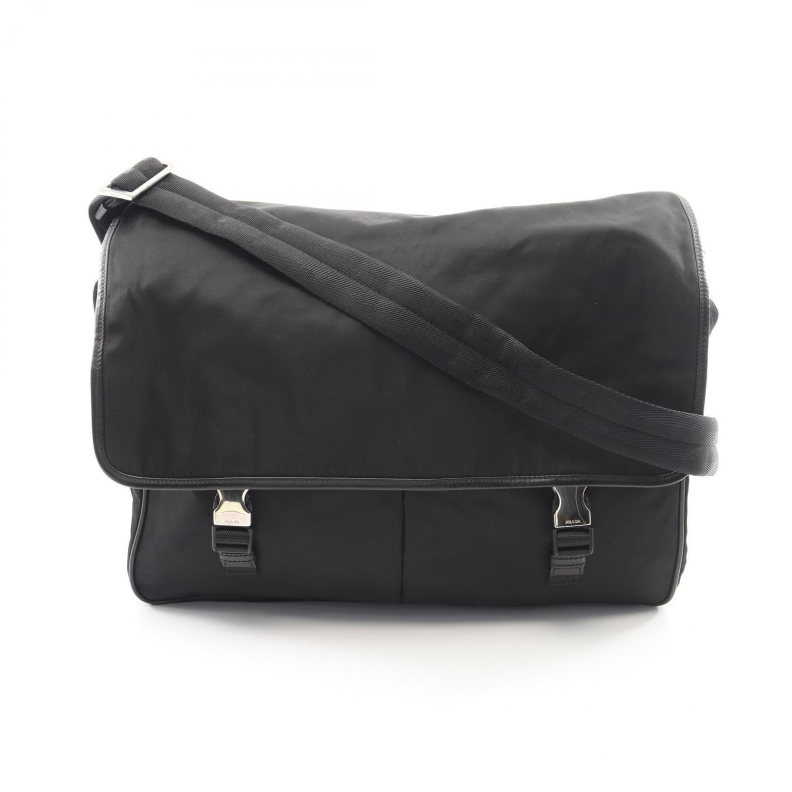 Prada Handbag Shoulder Bag Nylon: Prada Handbag Shoulder Bag Nylon The Prada Handbag Shoulder Bag Nylon boasts sleek, modern design with its black nylon material and compact size. Measuring 30cm x 40cm x 10cm, it provides a