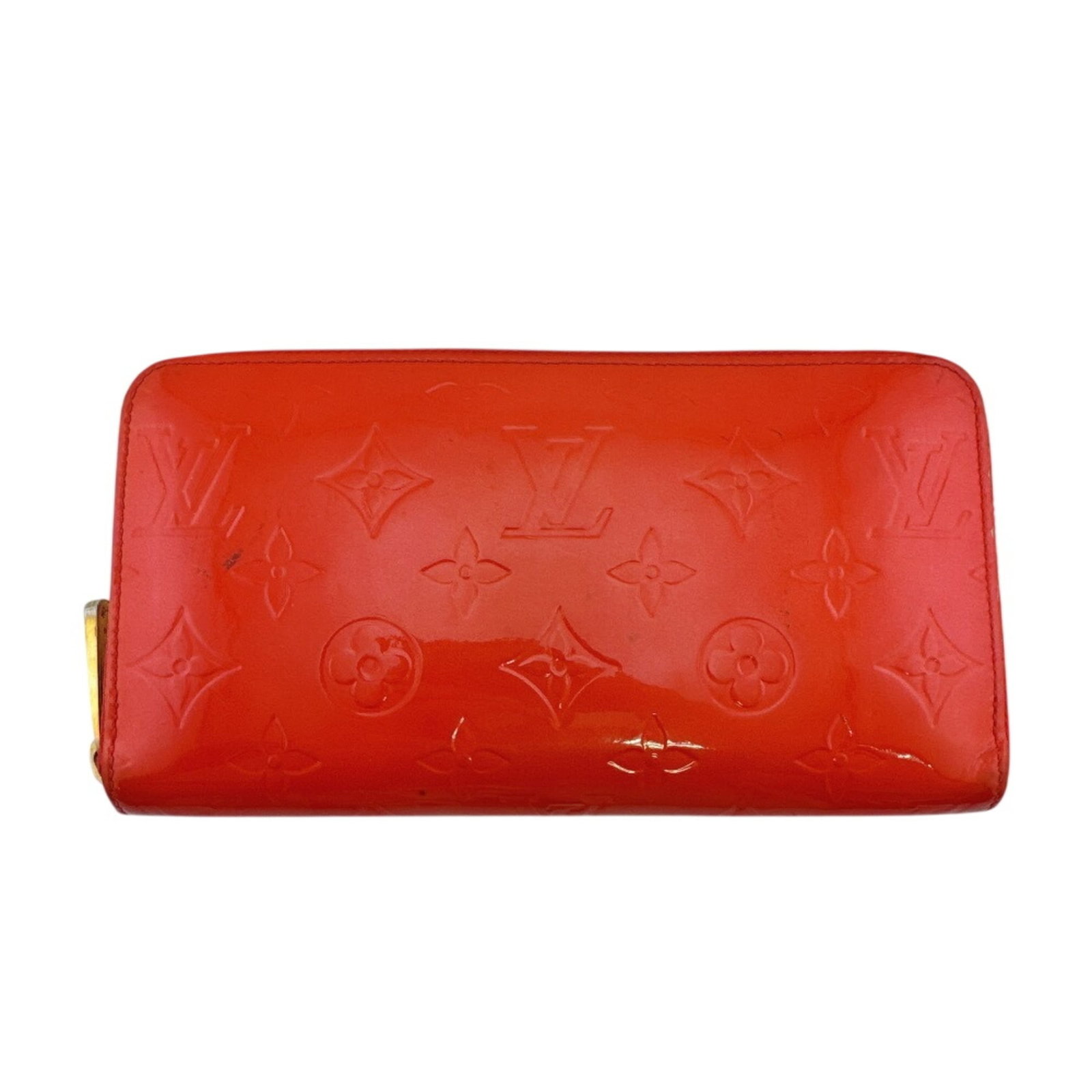 Vernis Leather Bi Fold Wallet Louis Vuitton: Vernis Leather Bi Fold Wallet Louis Vuitton Vernis Leather Bi Fold Wallet Louis Vuitton features a striking red color and a classic bi-fold design. Made from high-quality Vernis and leather, this long