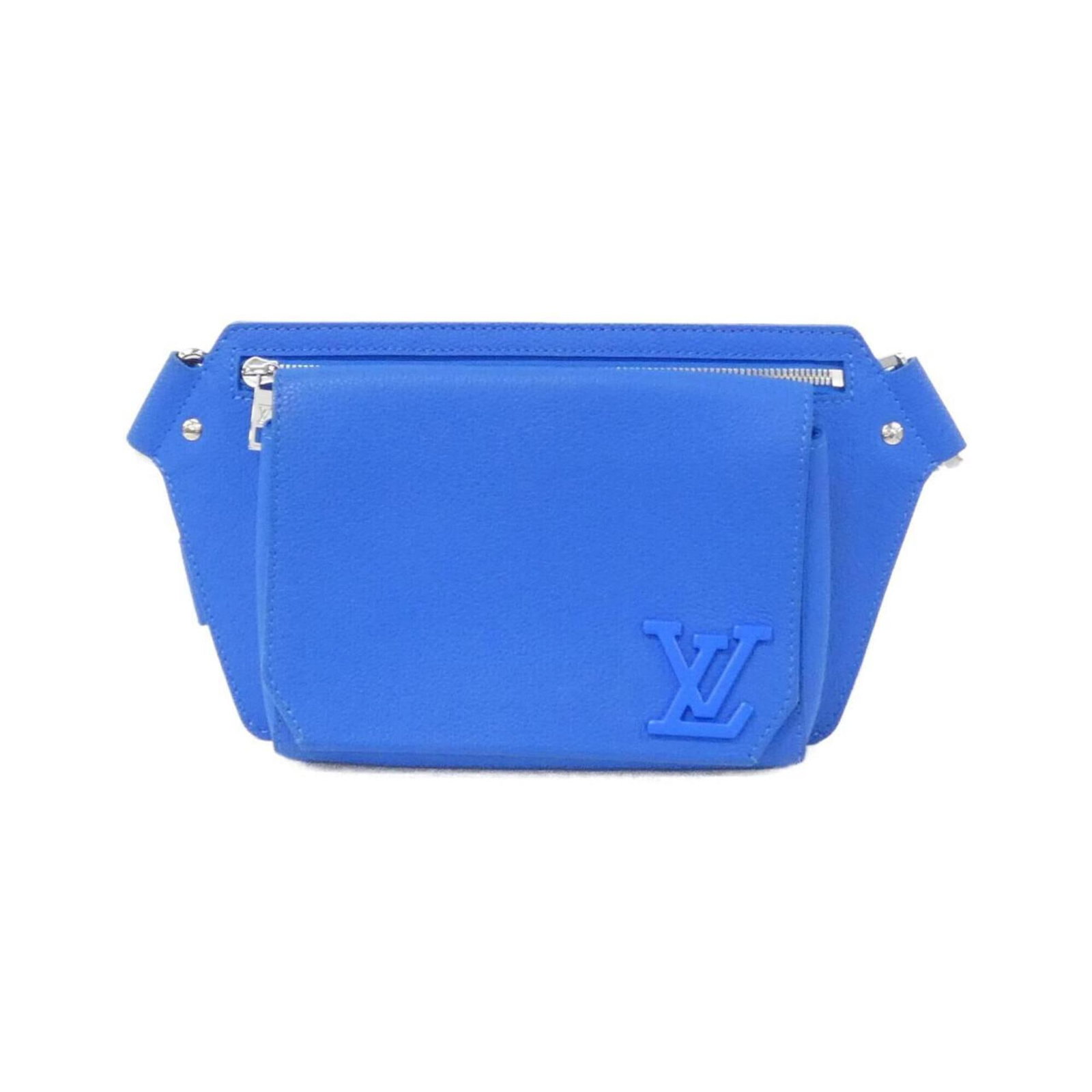 Shoulder Bag Leather Louis Vuitton: Shoulder Bag Leather Louis Vuitton The Louis Vuitton MPN M22665 Shoulder Bag is crafted from high-quality leather, featuring a classic design with a blue calfskin finish. Measuring 16cm x 30cm x 3cm, 