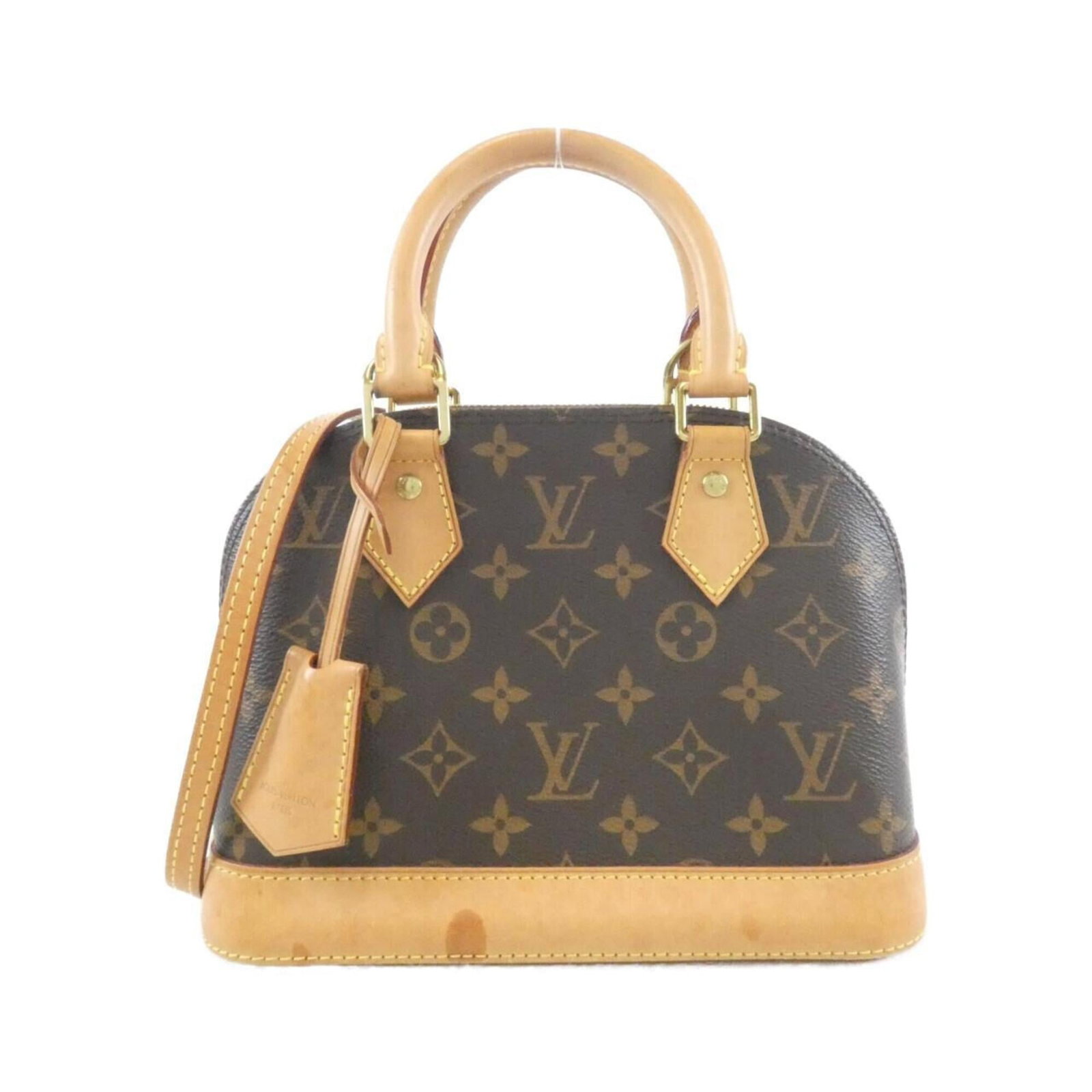 Canvas Coated Louis Vuitton Handbag: Canvas Coated Louis Vuitton Handbag Marron coated canvas Louis Vuitton handbag with dimensions 17cm x 23cm x 11cm, offering a unique and stylish accessory. This handbag features coated canvas