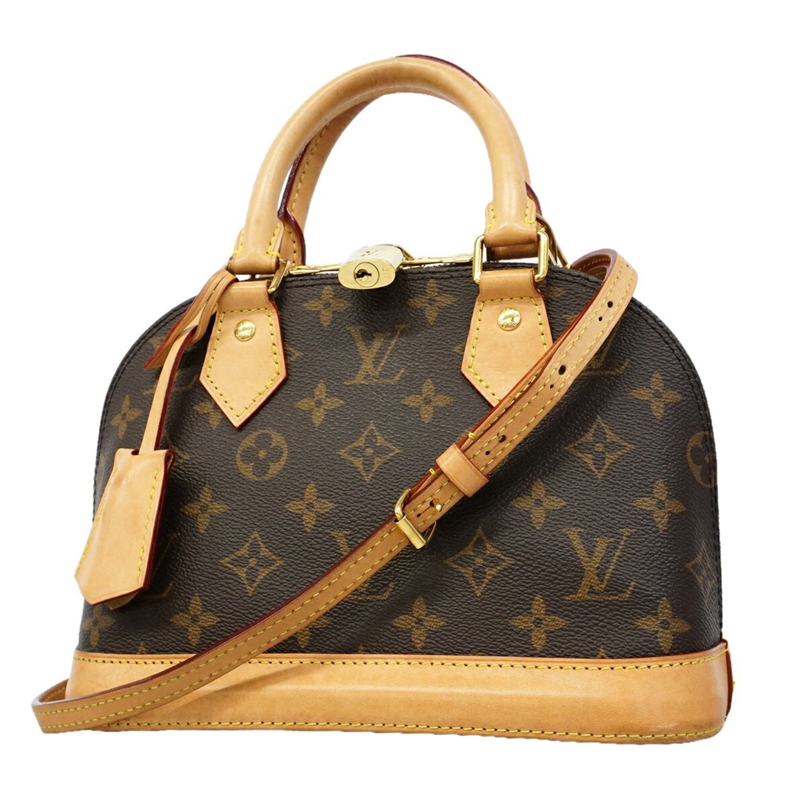 Louis Vuitton Handbag: Louis Vuitton Handbag Brown Louis Vuitton Handbag with classic design, measuring 17.5cm x 23.5cm x 11.5cm. This stylish bag features a timeless look and compact size, making it perfect for everyday us