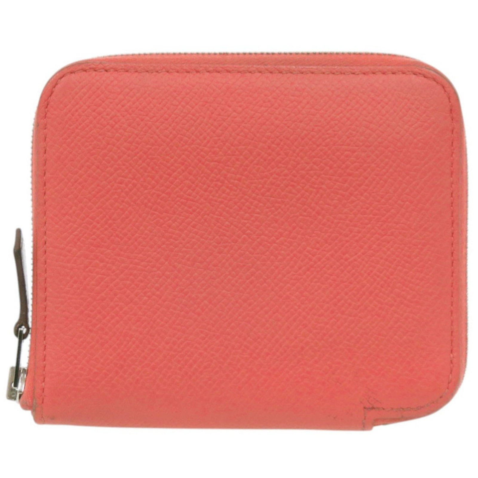 Epsom silk leather coin purse case Hermes: Epsom silk leather coin purse case Hermes Epsom silk leather coin purse case from Hermes, featuring a rose jaipur color and compact size. Made with Epsom leather and silk, this elegant accessory