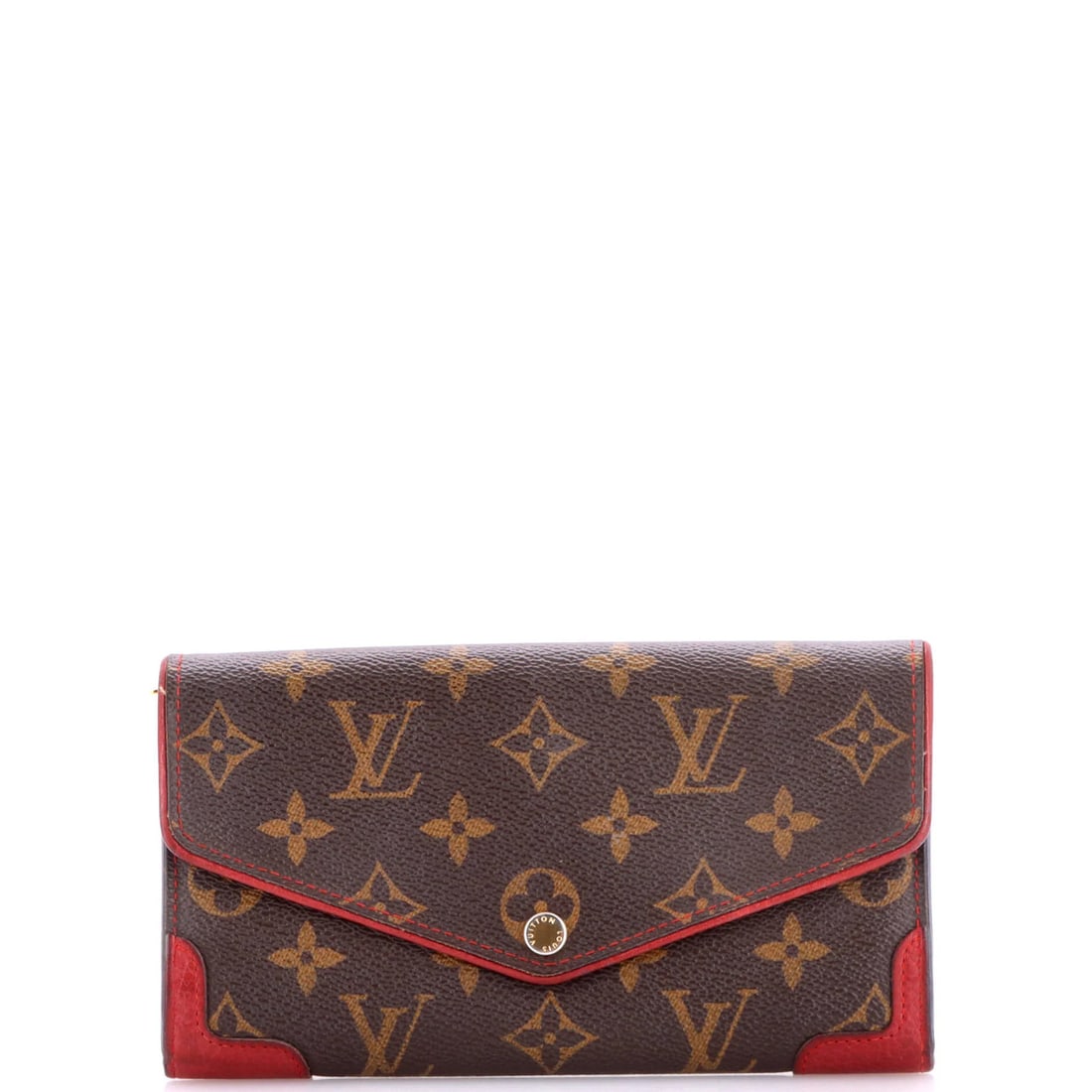 Monogram Canvas Sarah Wallet Louis Vuitton Retiro: Monogram Canvas Sarah Wallet Louis Vuitton Retiro Burgundy Monogram Canvas Louis Vuitton Retiro Wallet. This stylish wallet features a unique monogram canvas design, burgundy exterior, and red leather