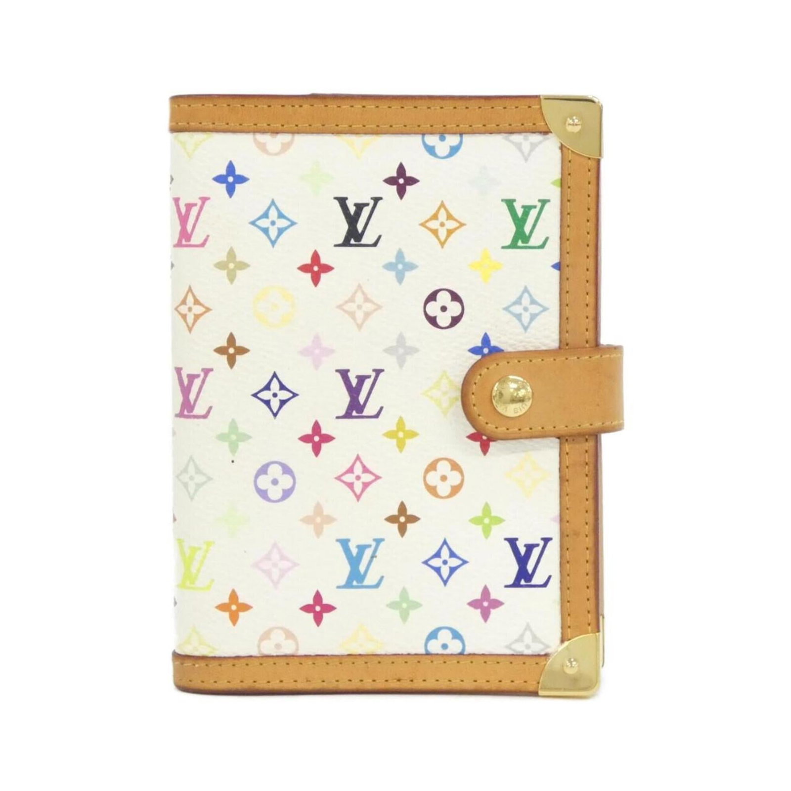 Multicolor Agenda Organizer R20896 Louis Vuitton: Multicolor Agenda Organizer R20896 Louis Vuitton This Louis Vuitton multicolor agenda organizer features a sleek white design with a compact size, making it perfect for staying organized on-the-go. Th