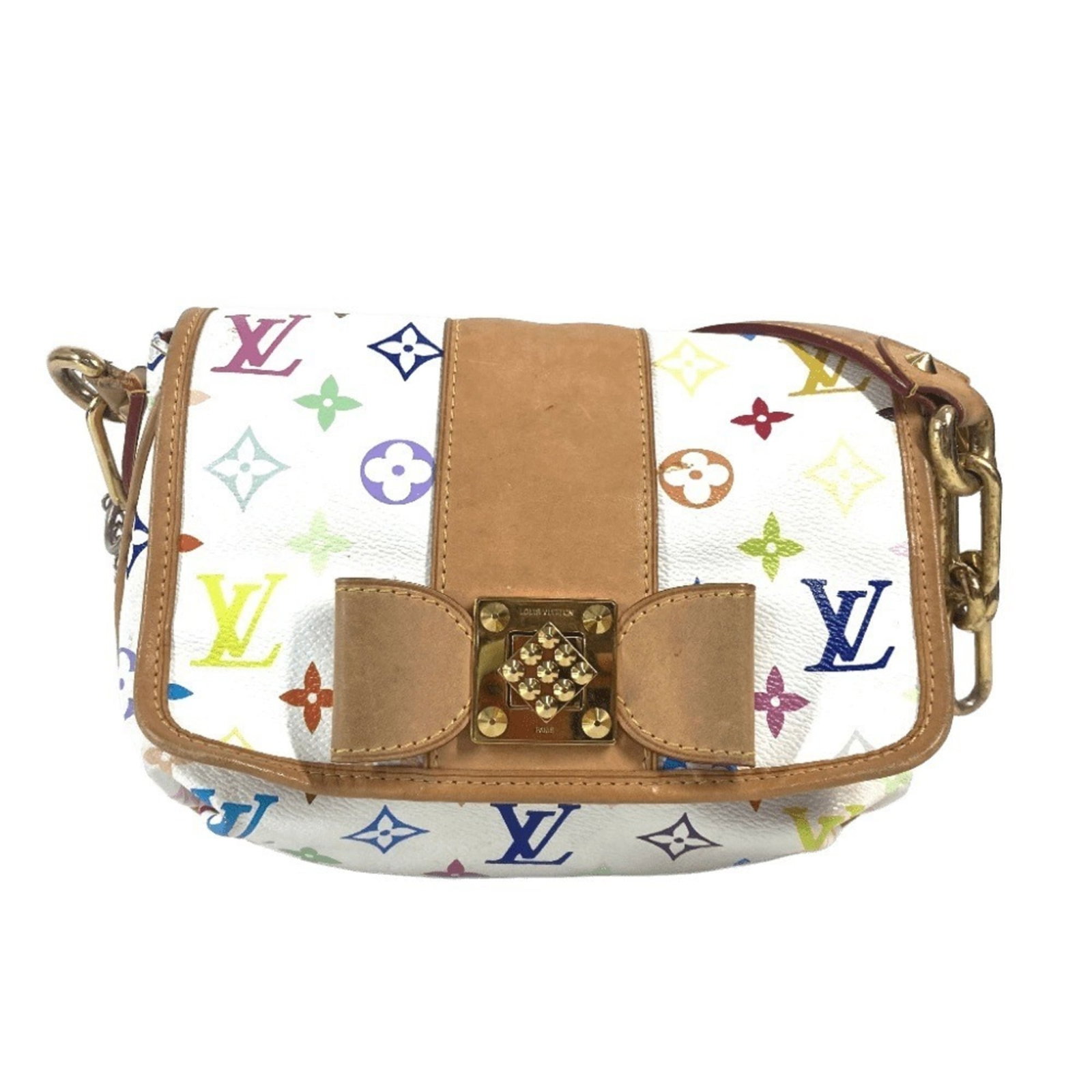 Multicolore shoulder bag monogram handbag Louis Vuitton: Multicolore shoulder bag monogram handbag Louis Vuitton Monogram Multicolore shoulder bag with turn lock closure, featuring an open pocket and classic Louis Vuitton design. This stylish handbag boasts
