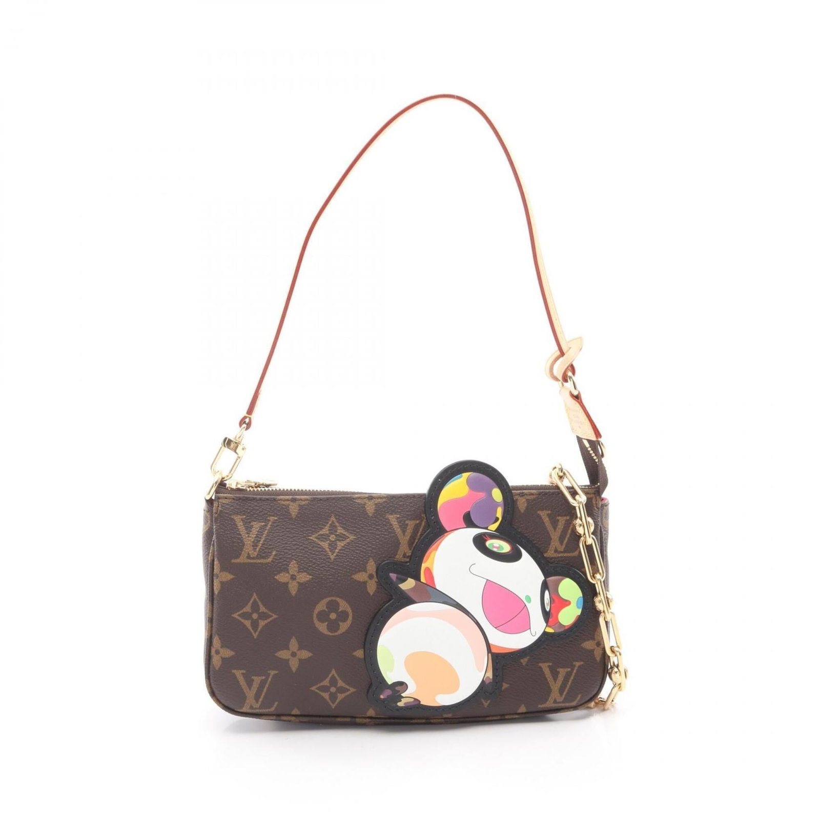Canvas Leather Coated Handbag Vuitton Louis: Canvas Leather Coated Handbag Vuitton Louis Canvas Leather Coated Handbag Vuitton Louis bears a signature. Made from coated canvas and leather, this brown, multi-color handbag measures 12.5cm x 21cm