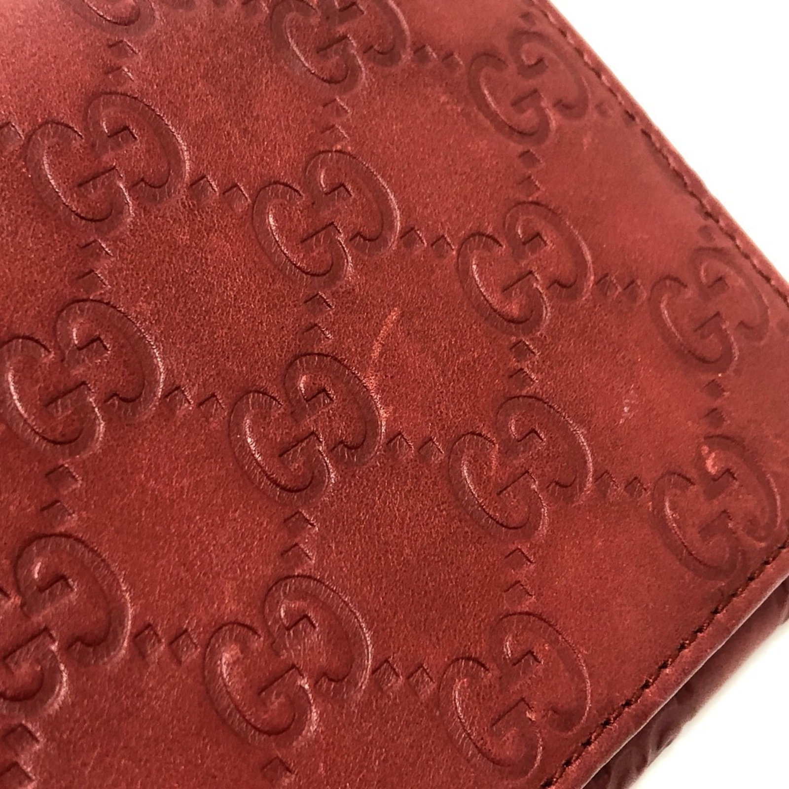 Long Wallet Bi Fold Gg Leather - 12