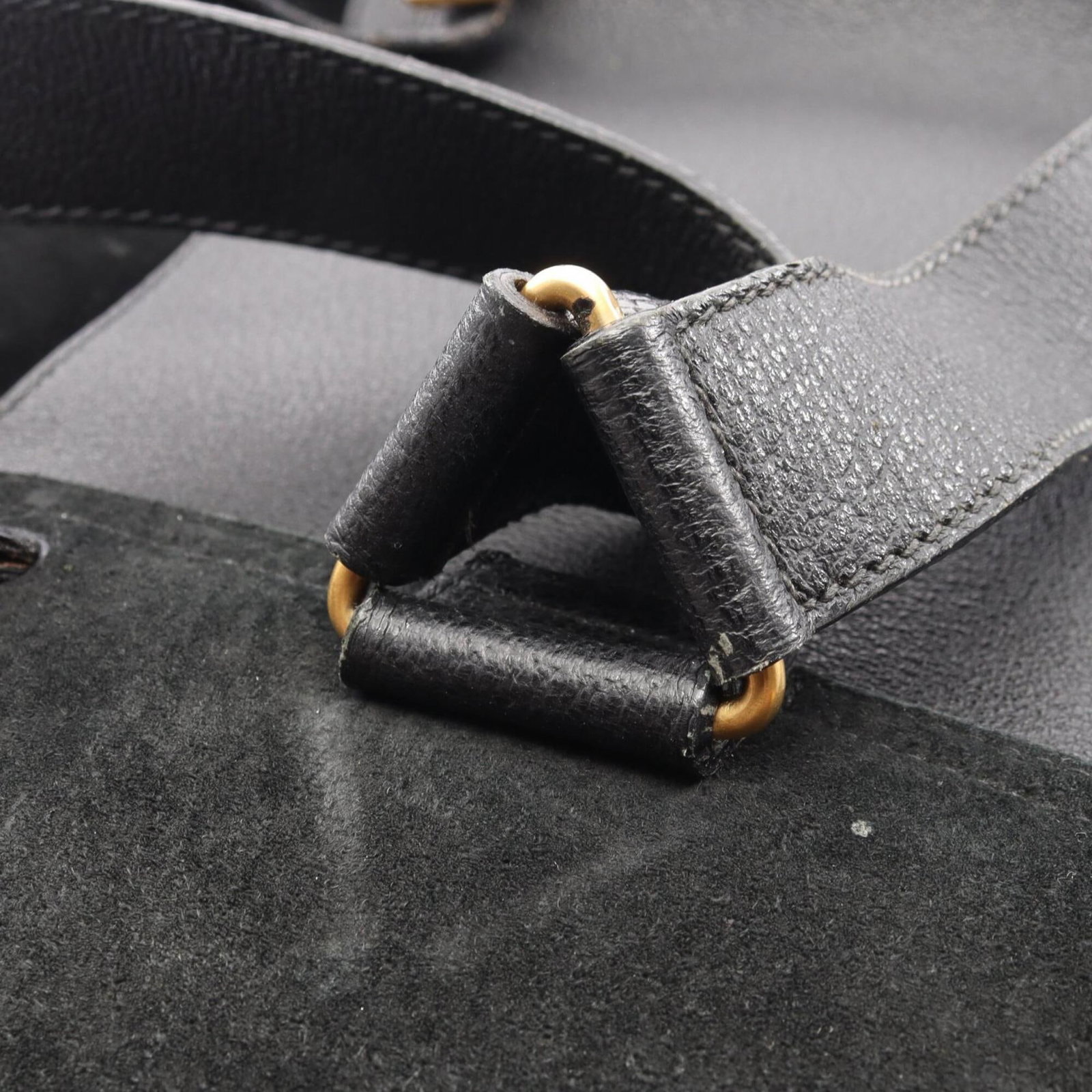 Handbag Gucci Leather Suede Backpack - 10