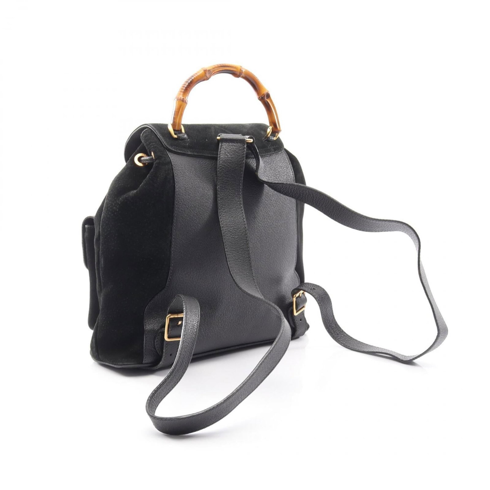 Handbag Gucci Leather Suede Backpack - 2