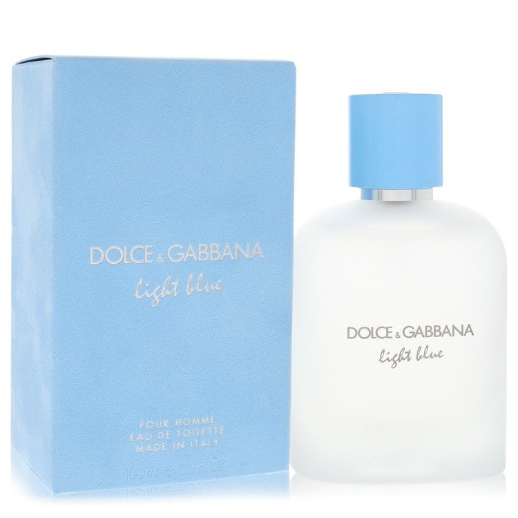 Light Blue by Dolce & Gabbana Eau De Toilette Spray 3.3 oz: Light Blue by Dolce & Gabbana Eau De Toilette Spray 3.3 oz Sicilian mandarin, frozen grapefruit peel, bergamot and juniper come together in a unique blend, complemented by heart notes of rosemary,