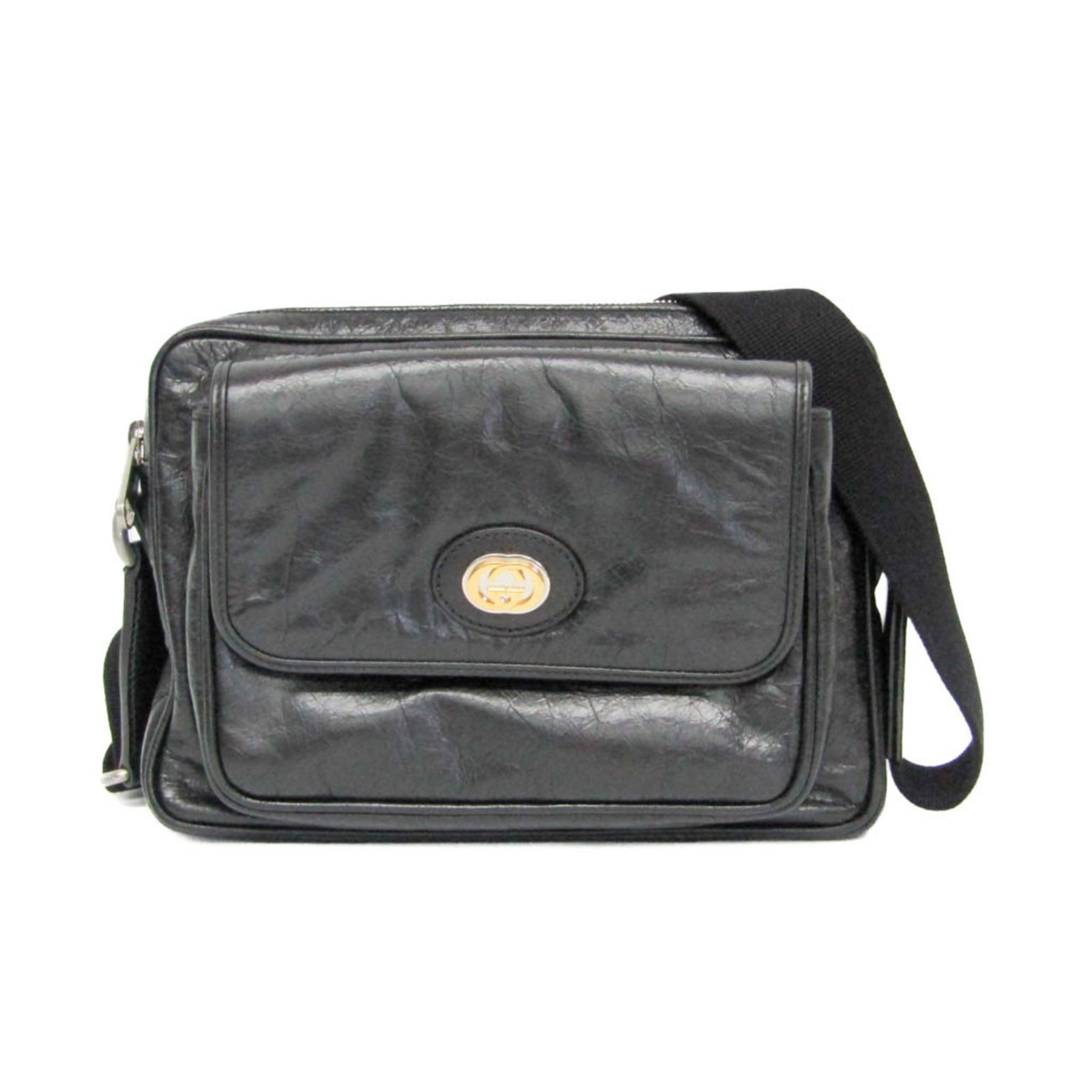 Gucci Shoulder Bag Leather: Gucci Shoulder Bag Leather The Gucci Shoulder Bag Leather is a sleek and versatile messenger bag crafted from high-quality Italian leather. Featuring a classic design with a zipper closure,