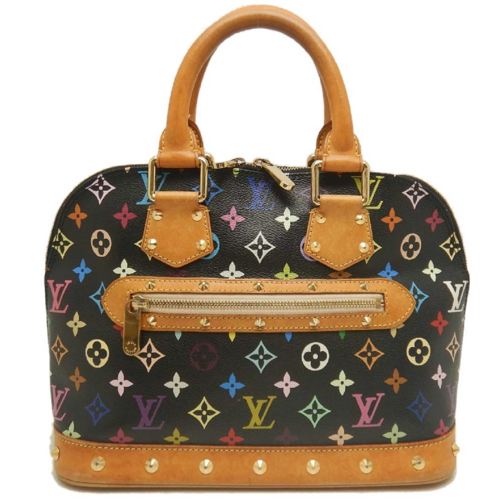 Louis Vuitton Handbag Monogram Multicolore: Louis Vuitton Handbag Monogram Multicolore Monogram Multicolore handbag from Louis Vuitton, featuring the iconic multicolored monogram pattern in noir and gold accents. This stylish bag measures 24cm 