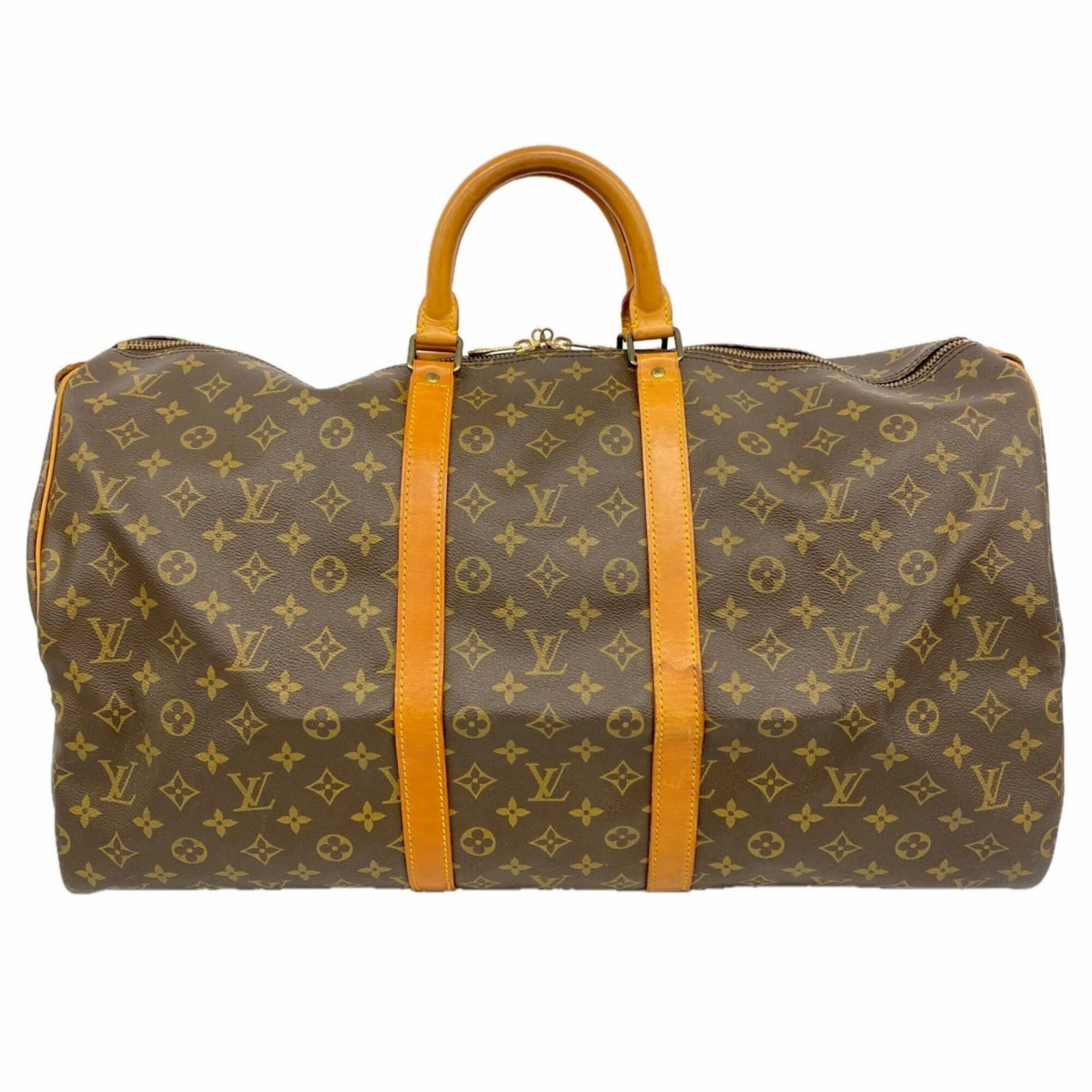 Boston Bag By Louis Vuitton: Boston Bag By Louis Vuitton Brown Louis Vuitton Boston bag with classic dimensions and timeless design. The iconic monogram pattern adds a touch of sophistication to this stylish accessory. A versatil