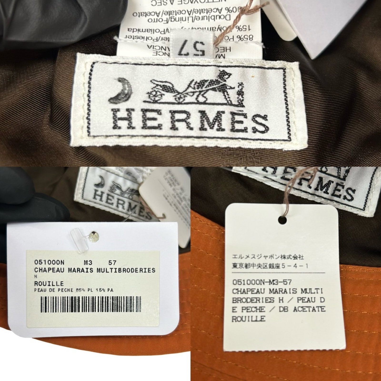 Nylon Acetate Hermes Hat Polyester Bucket - 2