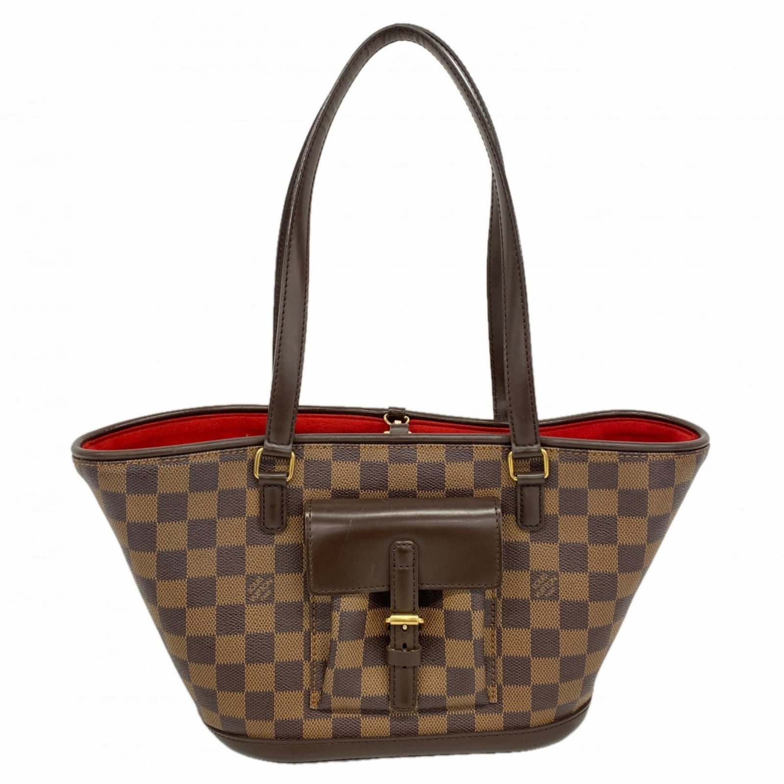 Louis Vuitton Handbag: Louis Vuitton Handbag The Louis Vuitton handbag boasts its iconic Ebene color and classic design, with clean lines and a timeless silhouette. Measuring 19cm x 22.5cm x 10.5cm, it is the perfect size f