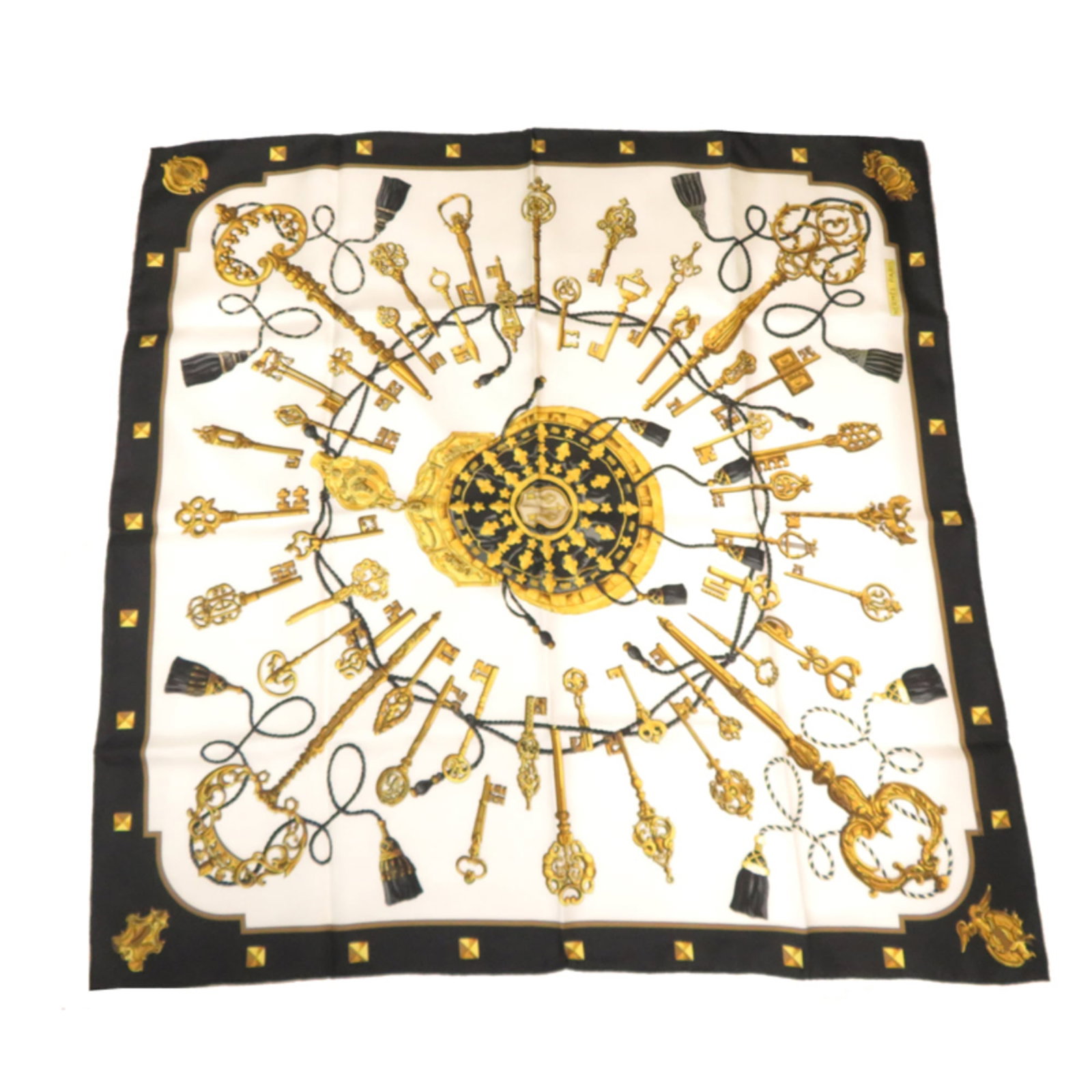 Hermes Silk Scarf: Hermes Silk Scarf Silk from the renowned French fashion house, Hermes, adorns this vibrant multi-color scarf. Measuring 88cm x 88cm, its elegant design makes it a beautiful addition to any wardrobe.